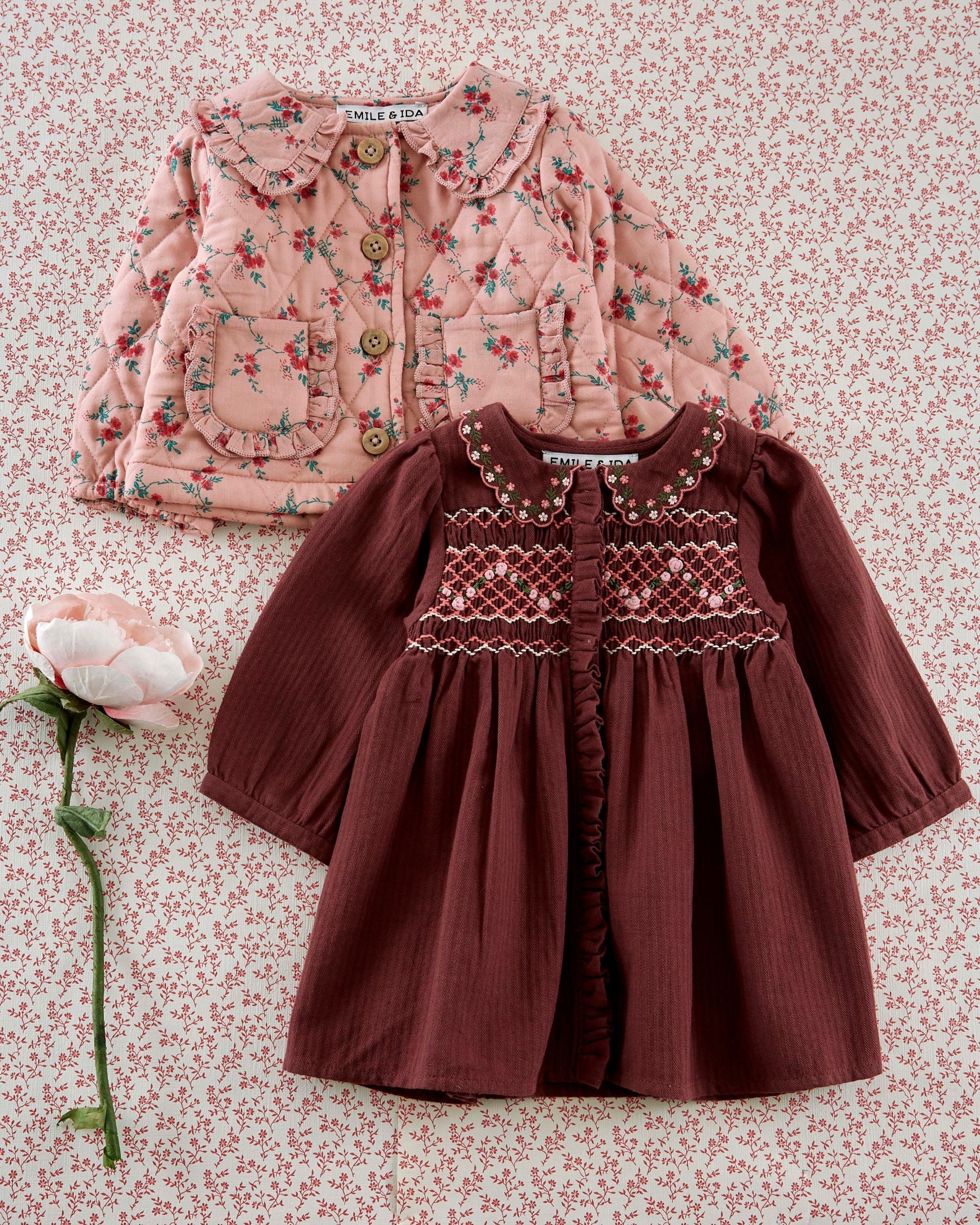 Purple smocked dress