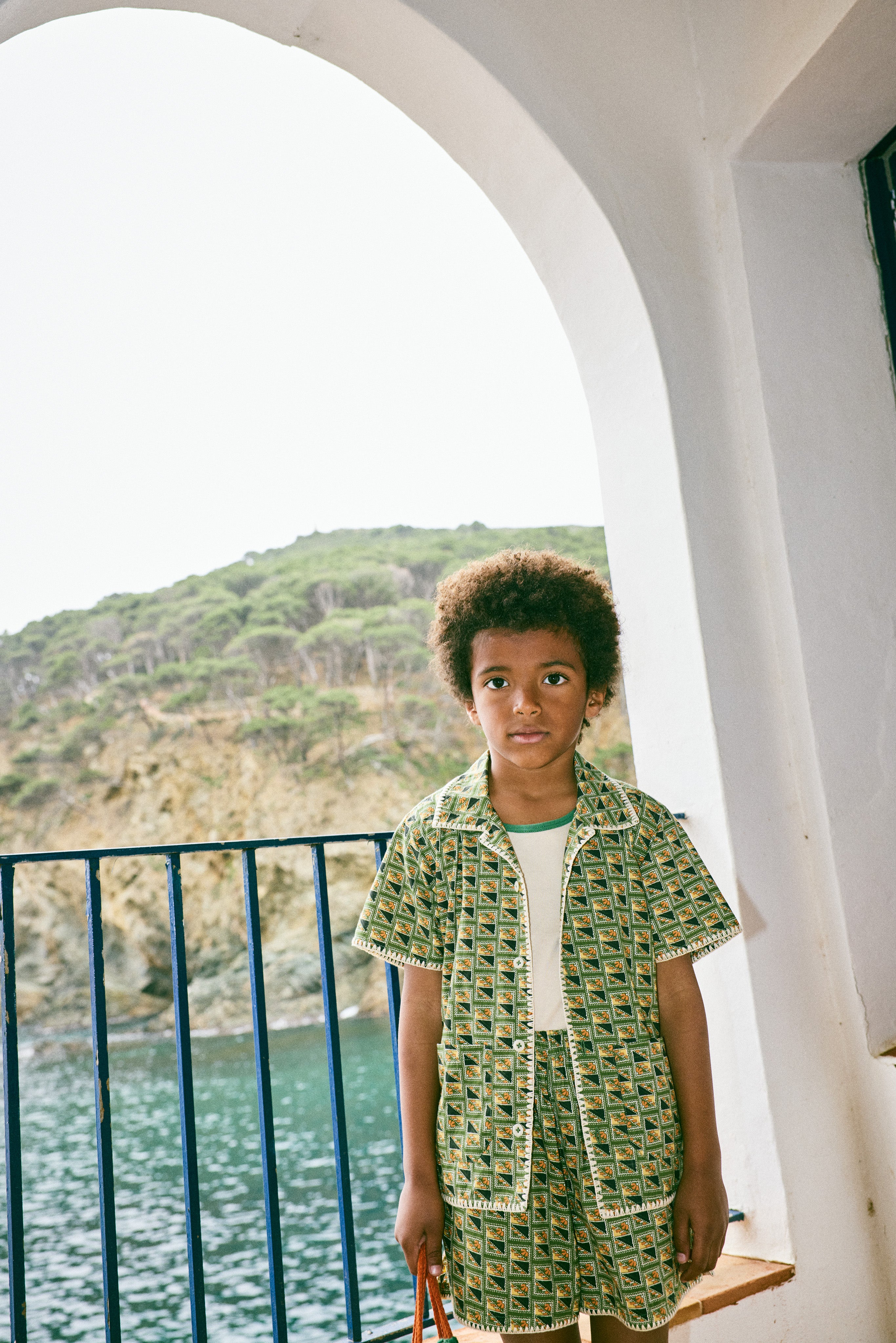 Traveler Short, Lawn Stamps