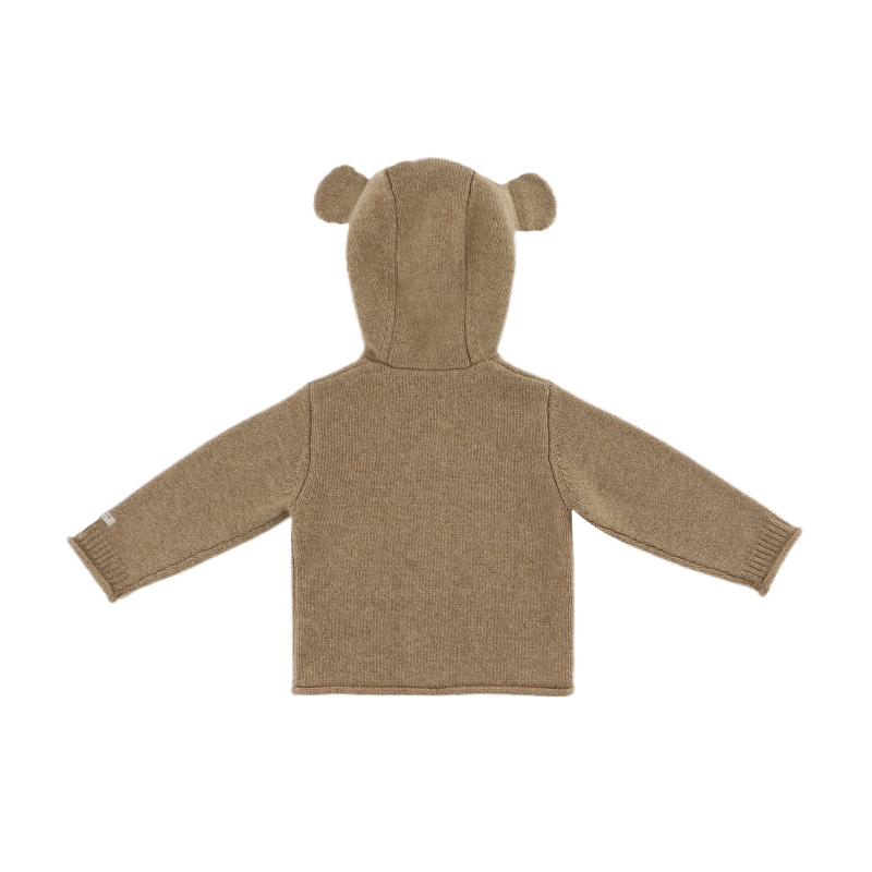 Brittan Merino Wool Cardigan | Bear | Milk Chocolate Melange