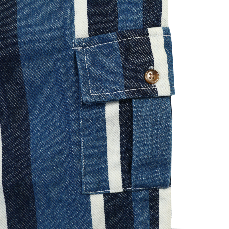 Theoule Trousers | Vintage Blue - White Striped