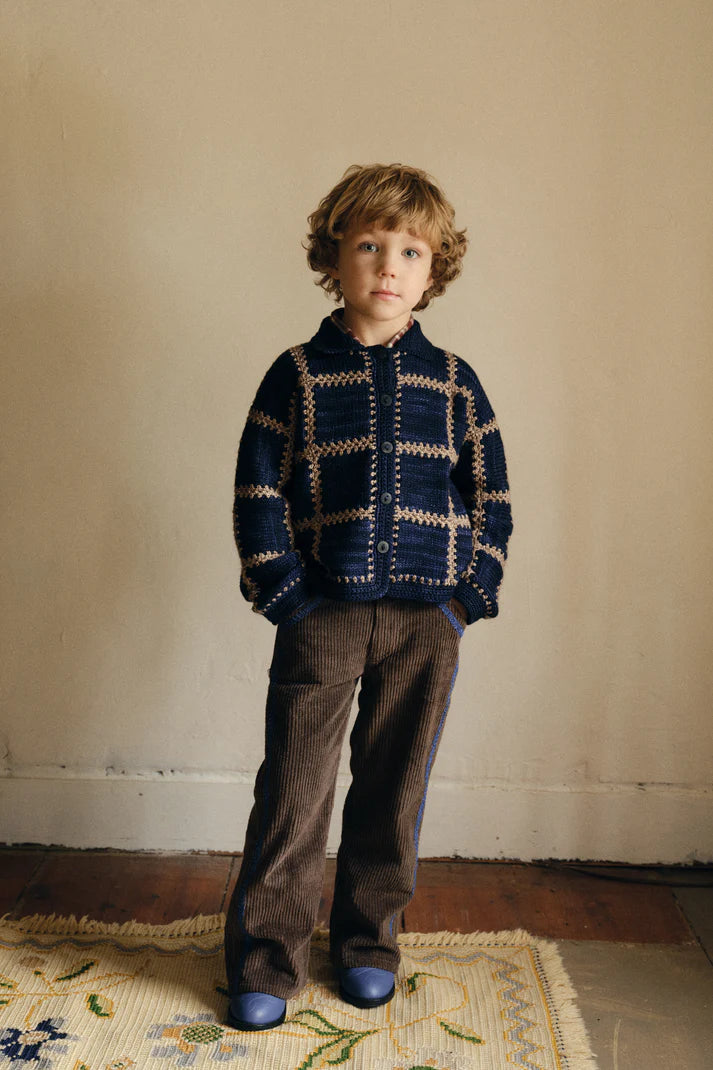 Ladder Square Cardigan, Ink