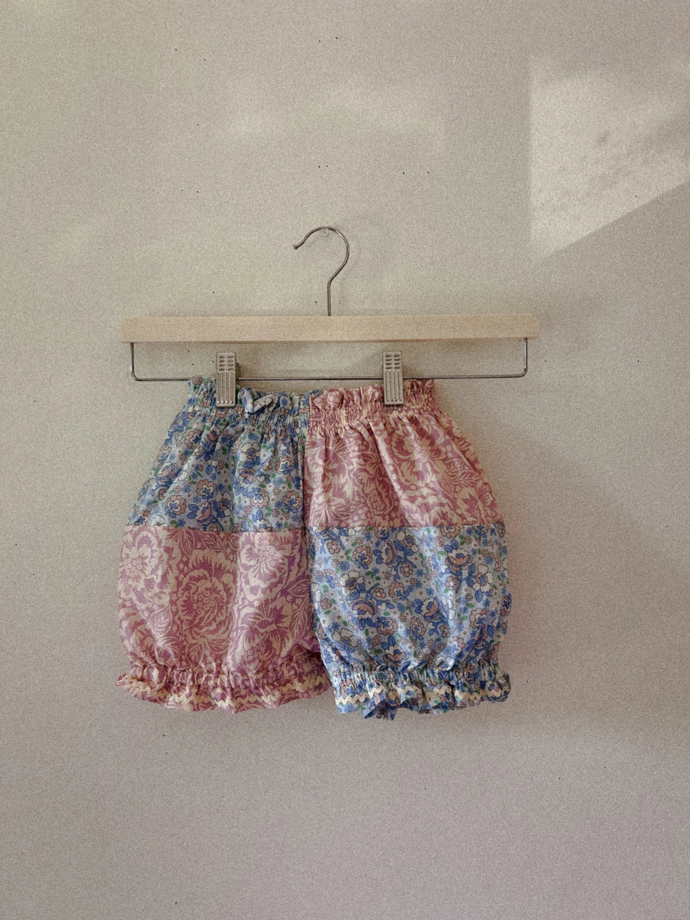 Ballet Shortie in Azul + Lavender Rose Patchwork