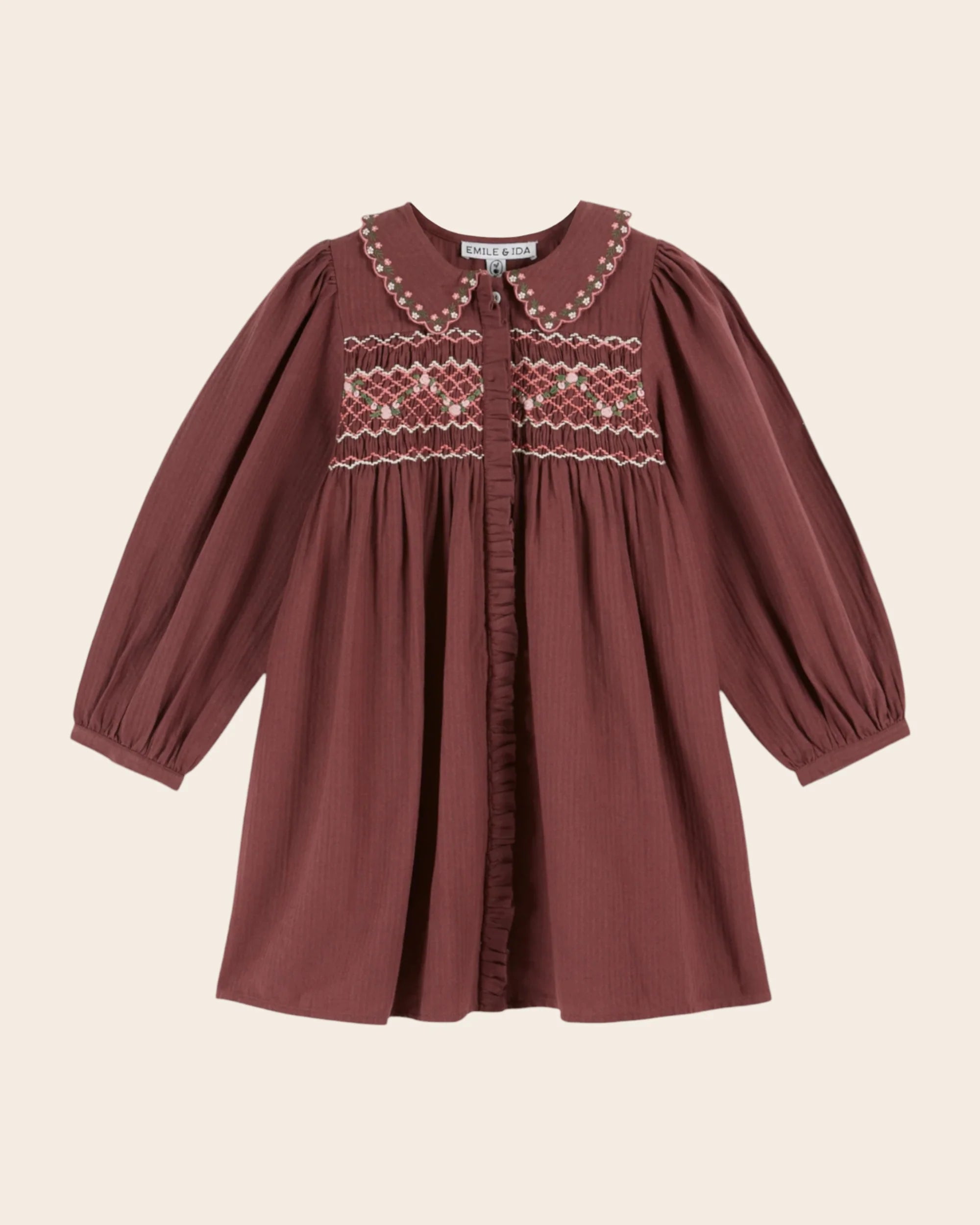 Purple smocked dress