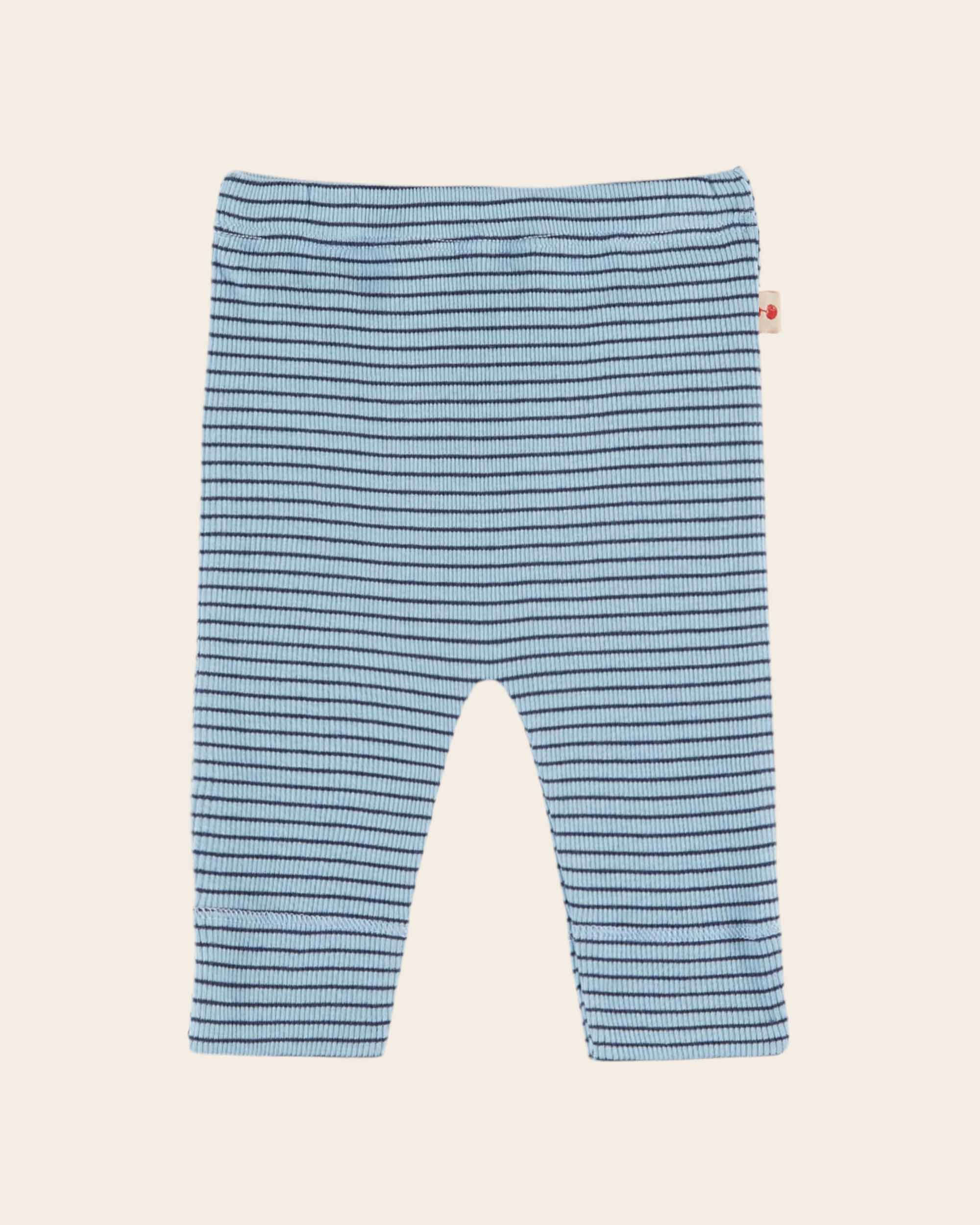 Blue organic cotton striped legging