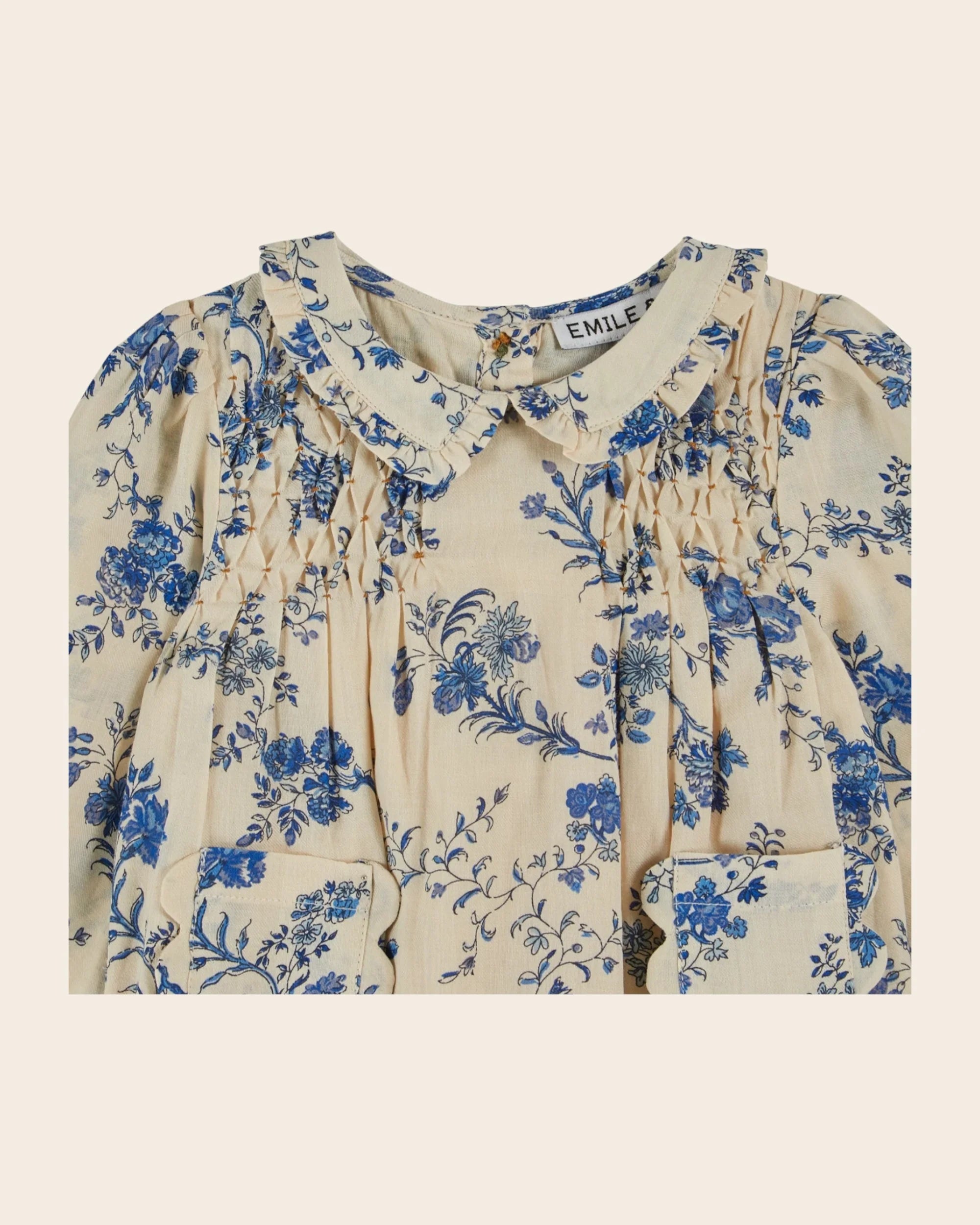 Smocked orchid blue romper