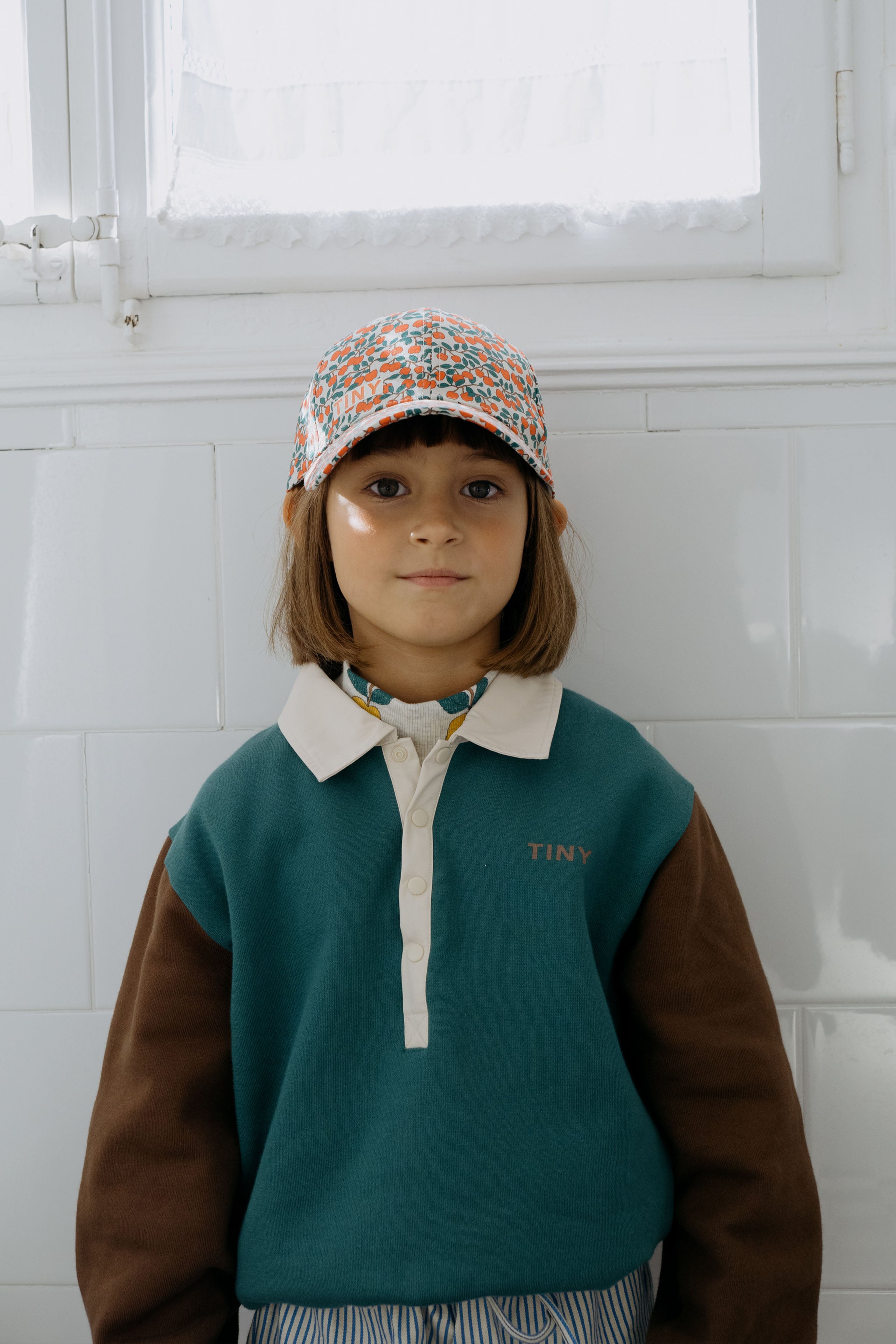 Color Block Polo Sleeve Sweater