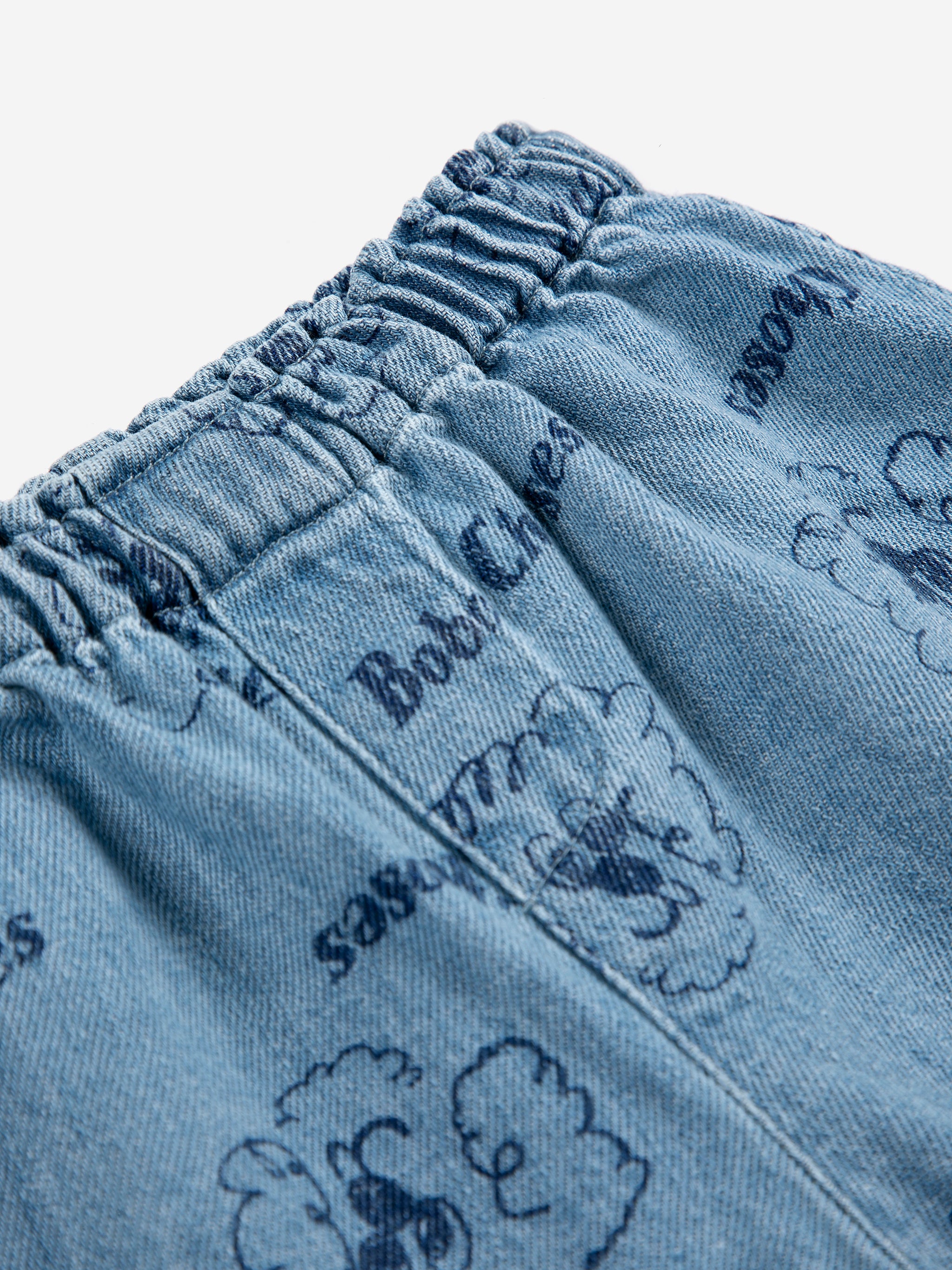 Pickles The Dog all over denim baby short