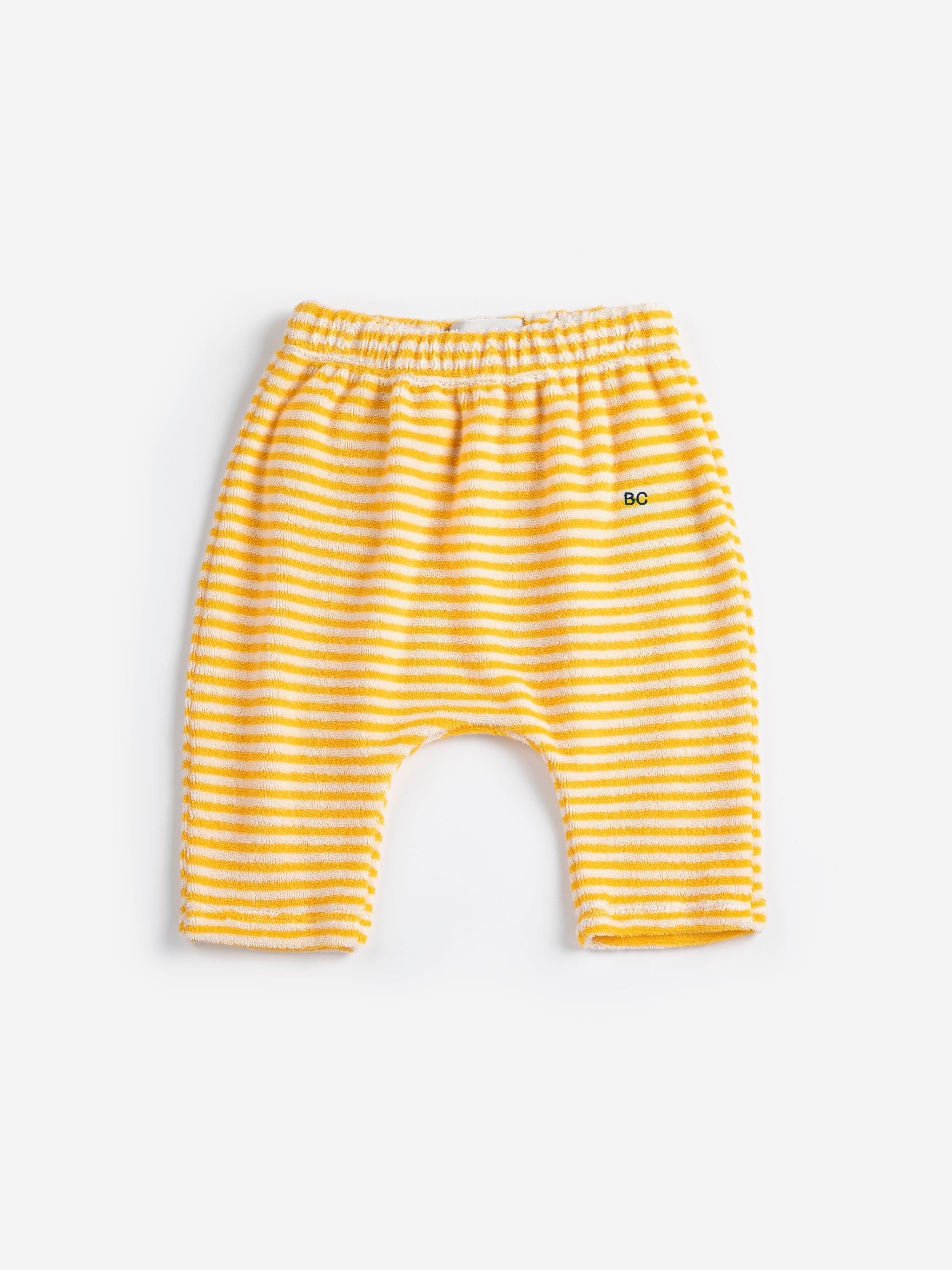 Yellow Stripes Terry Cloth Harem Pants