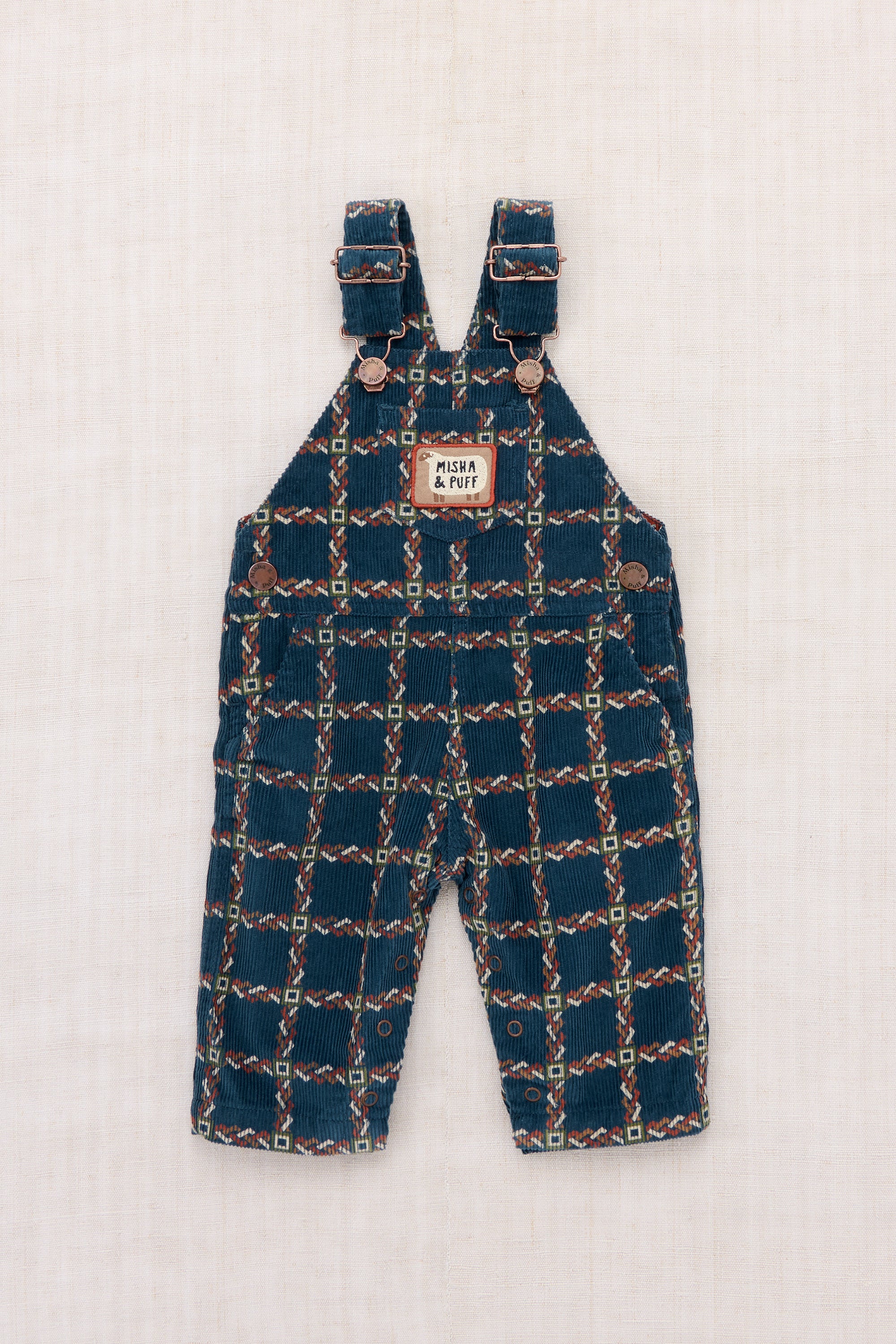 Baby Corduroy Carpenter Overall - Marine Blue Portico