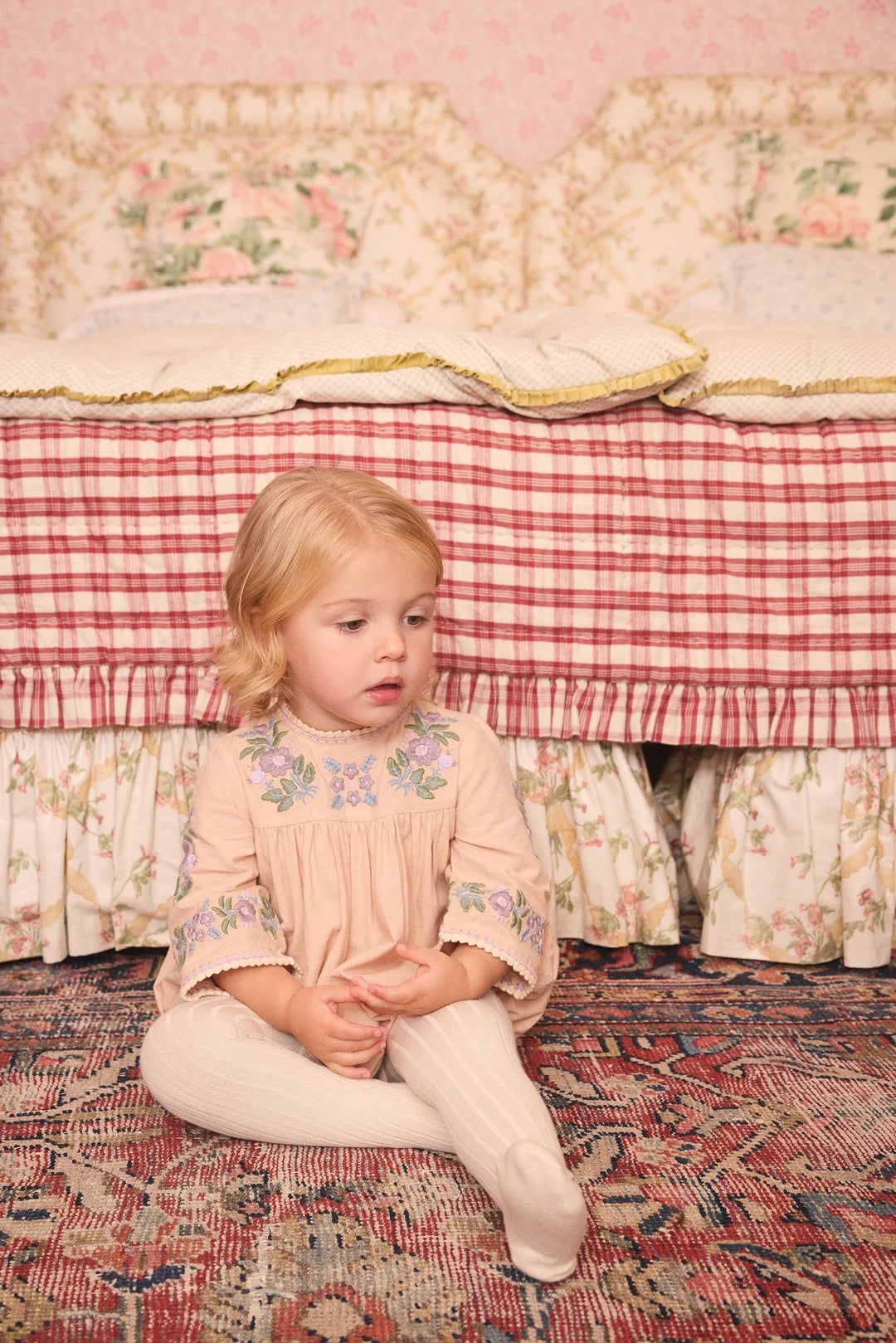 COMING SOON: Baby Stevie LS Romper - Dried Rose