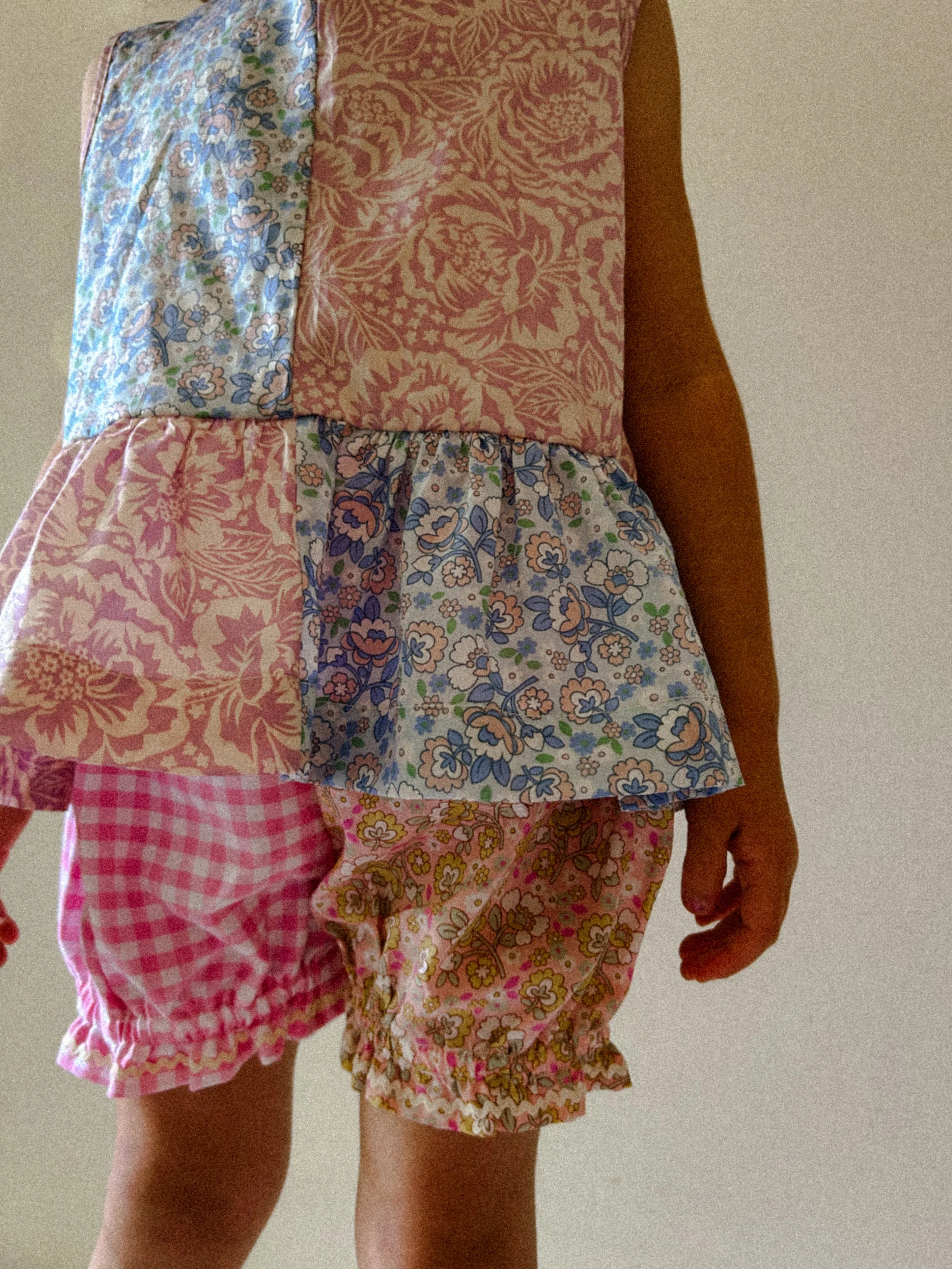 Ballet Shortie in Pink Check + Sherbert