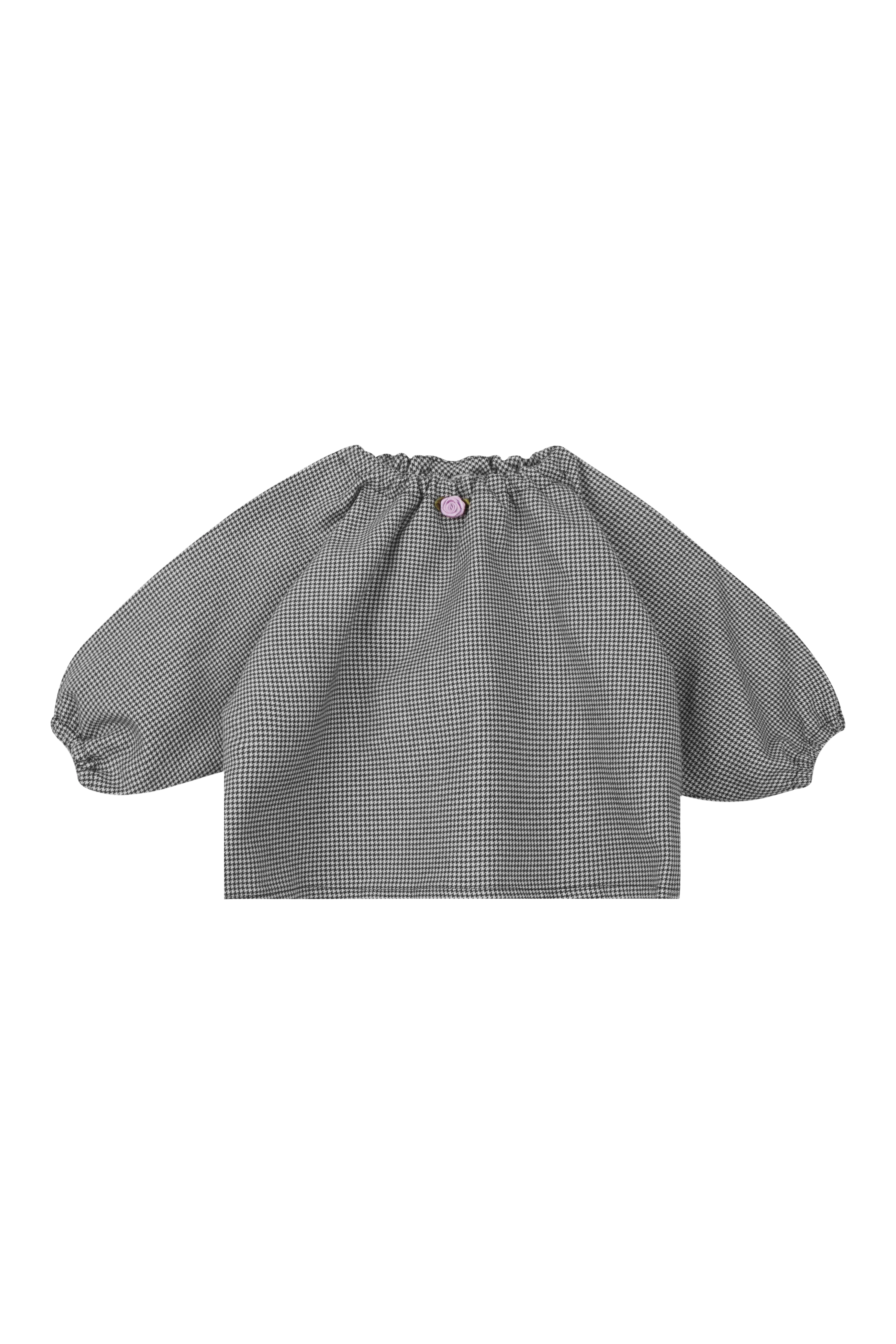 Pied De Poule Balloon Blouse