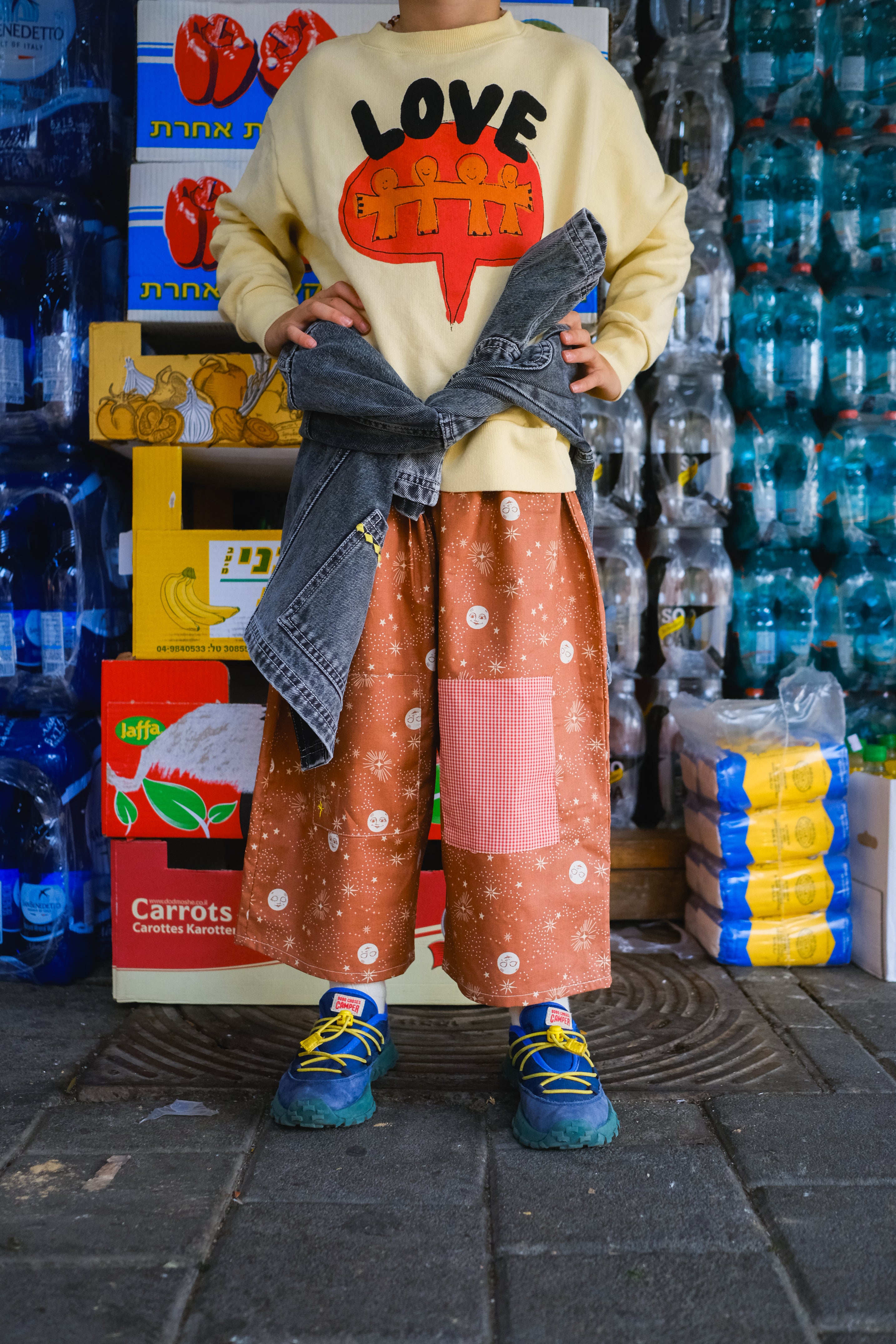 Organic Cotton Kids Loose Fit Pants: Good Spirit Terracotta