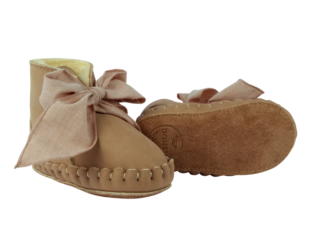 Pina Organza Booties | Truffle Nuback