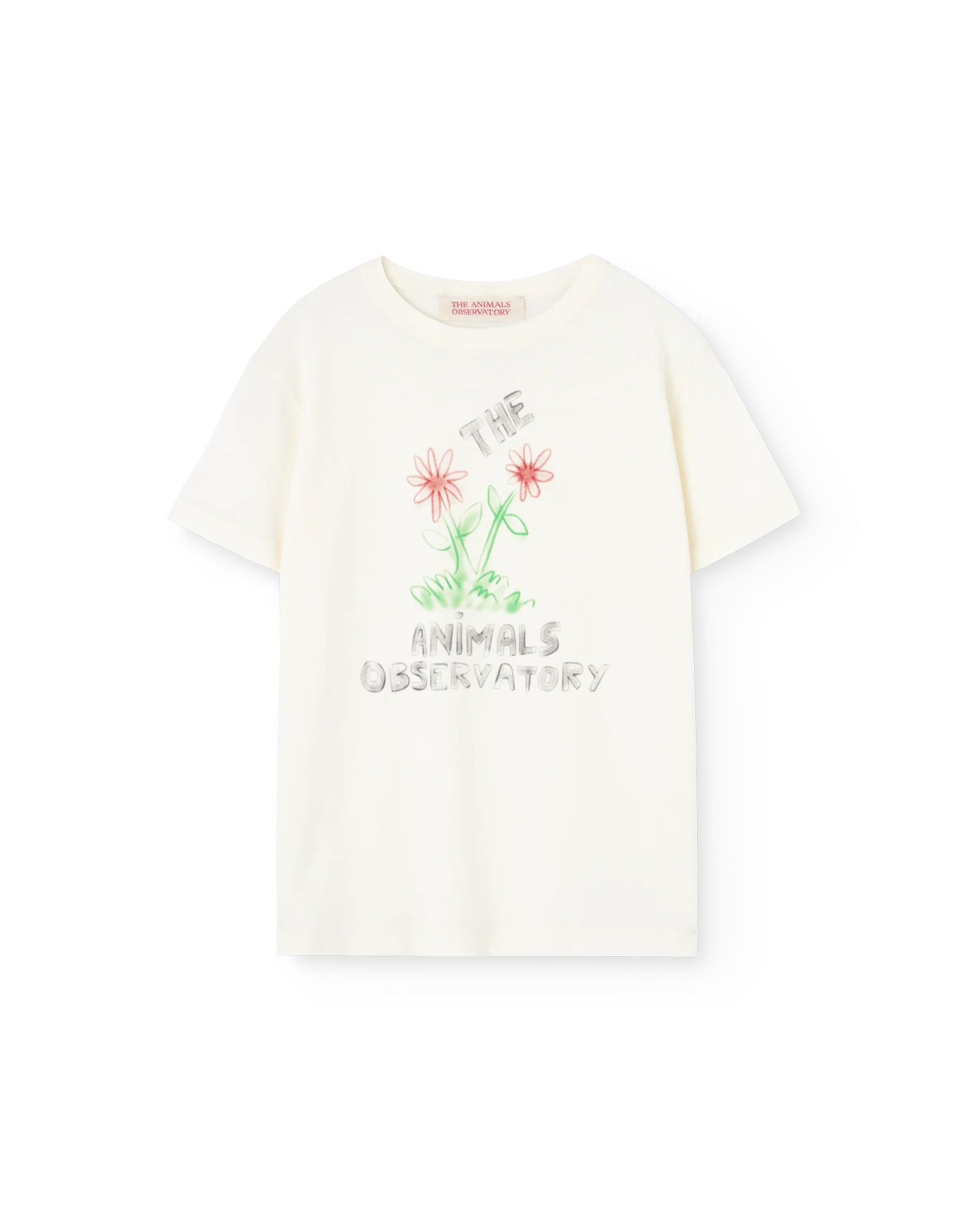 Flowers White Rooster T-Shirt