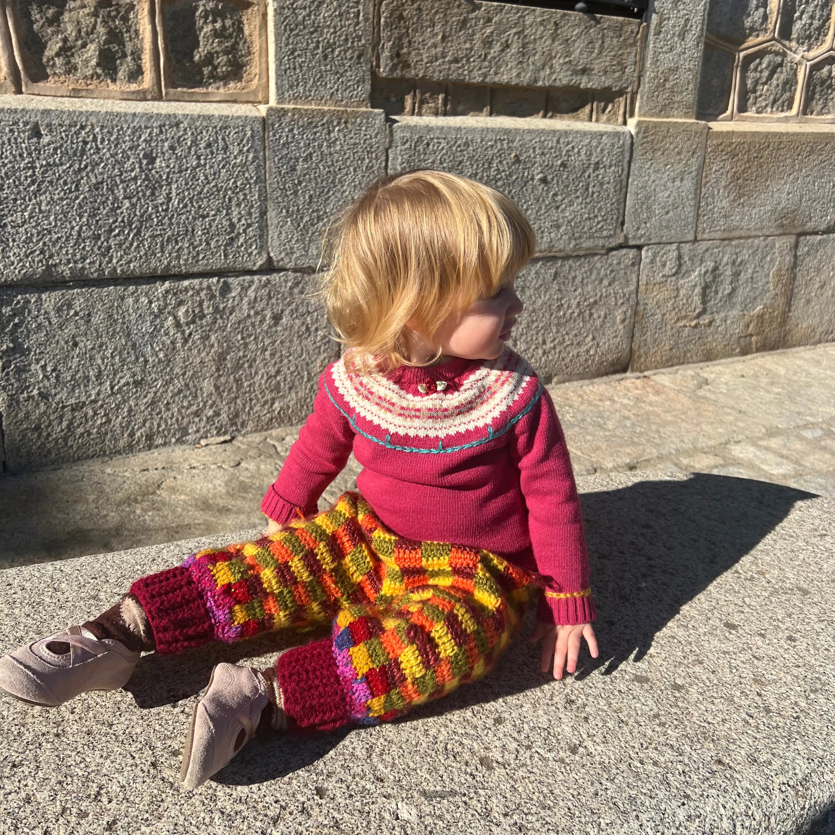 Greca Sweater, Maroon