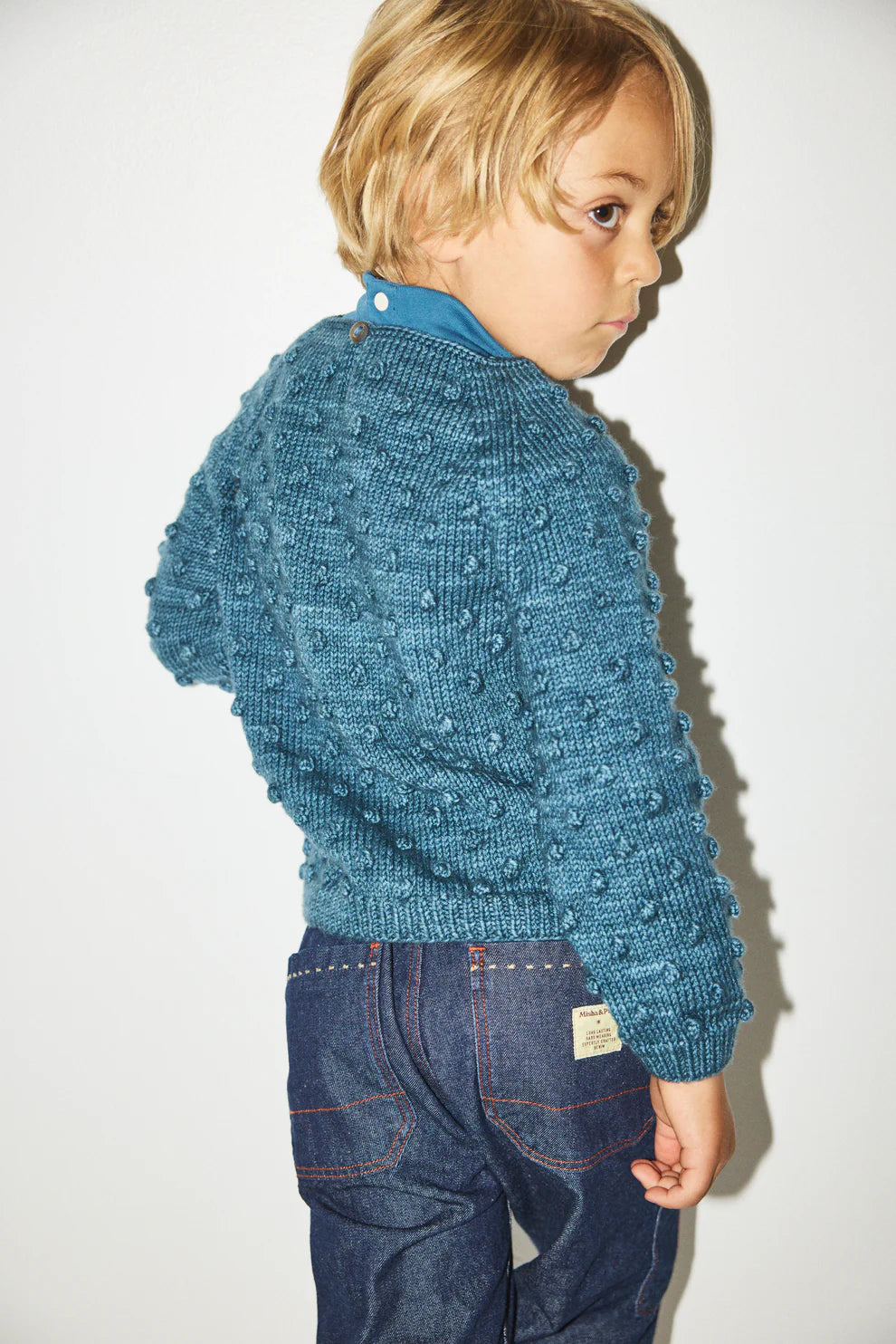 Original Popcorn Sweater, Blue Smoke