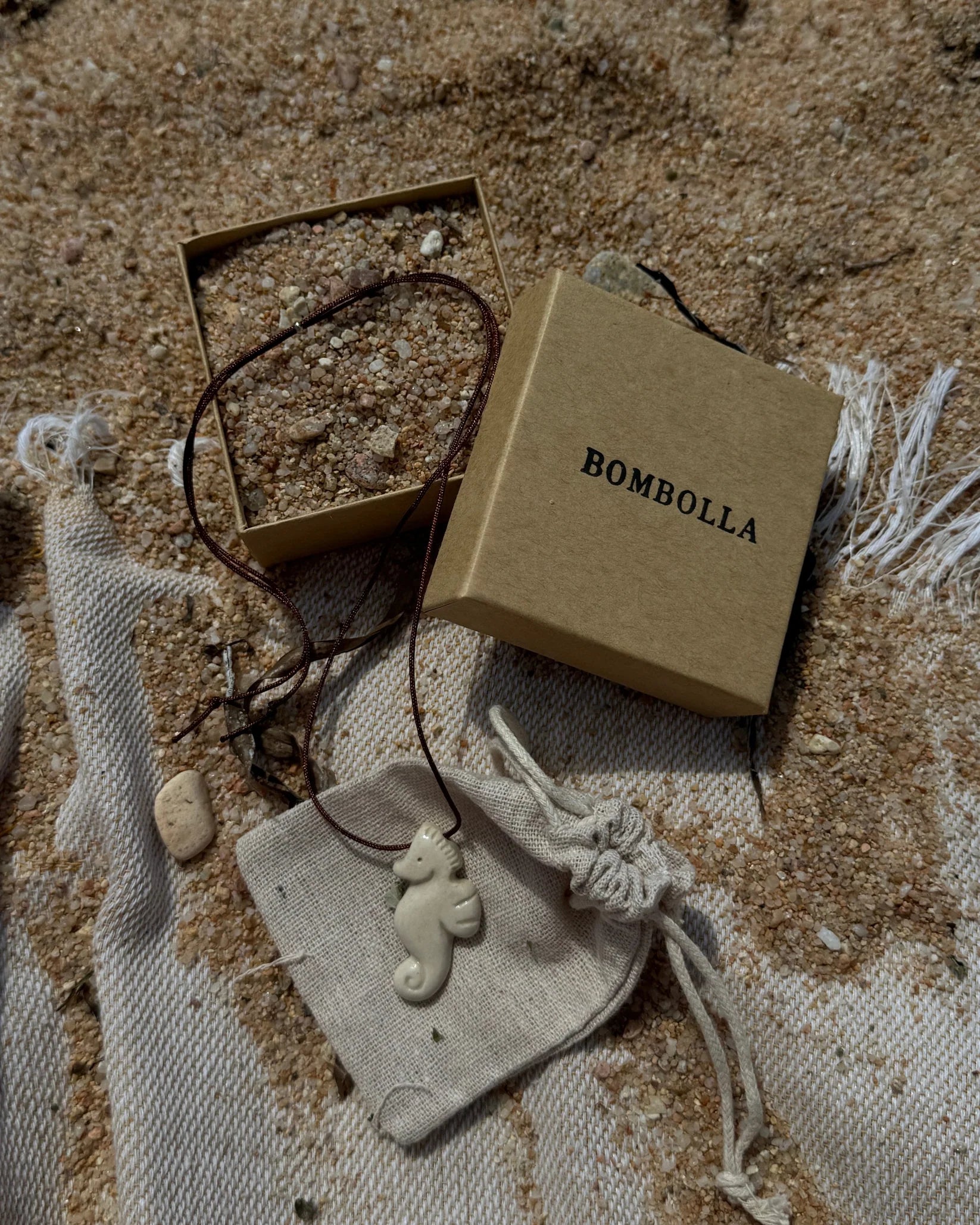 Ceramic Seahorse Pendant