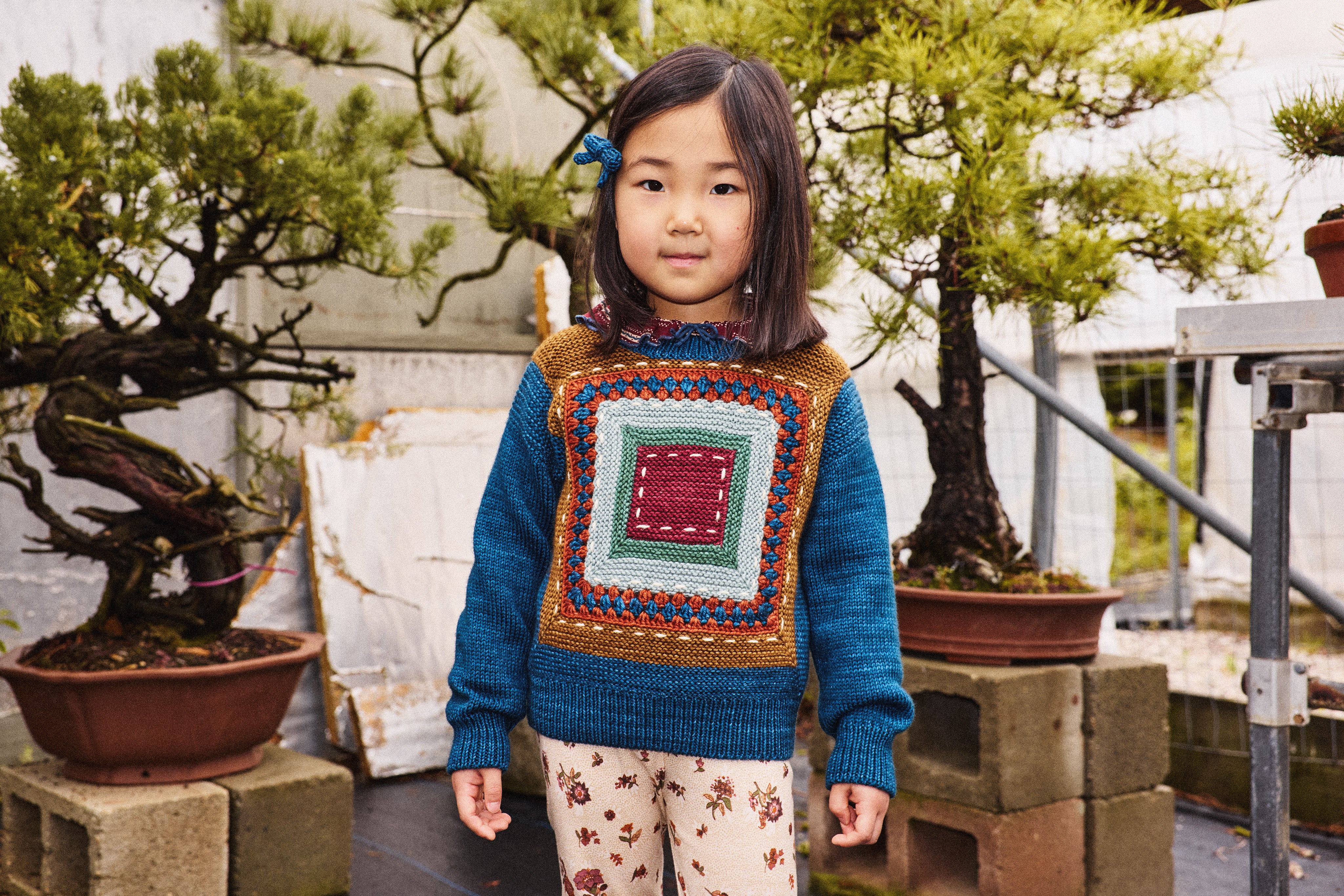 Running Stitch Sweater - Marine Blue