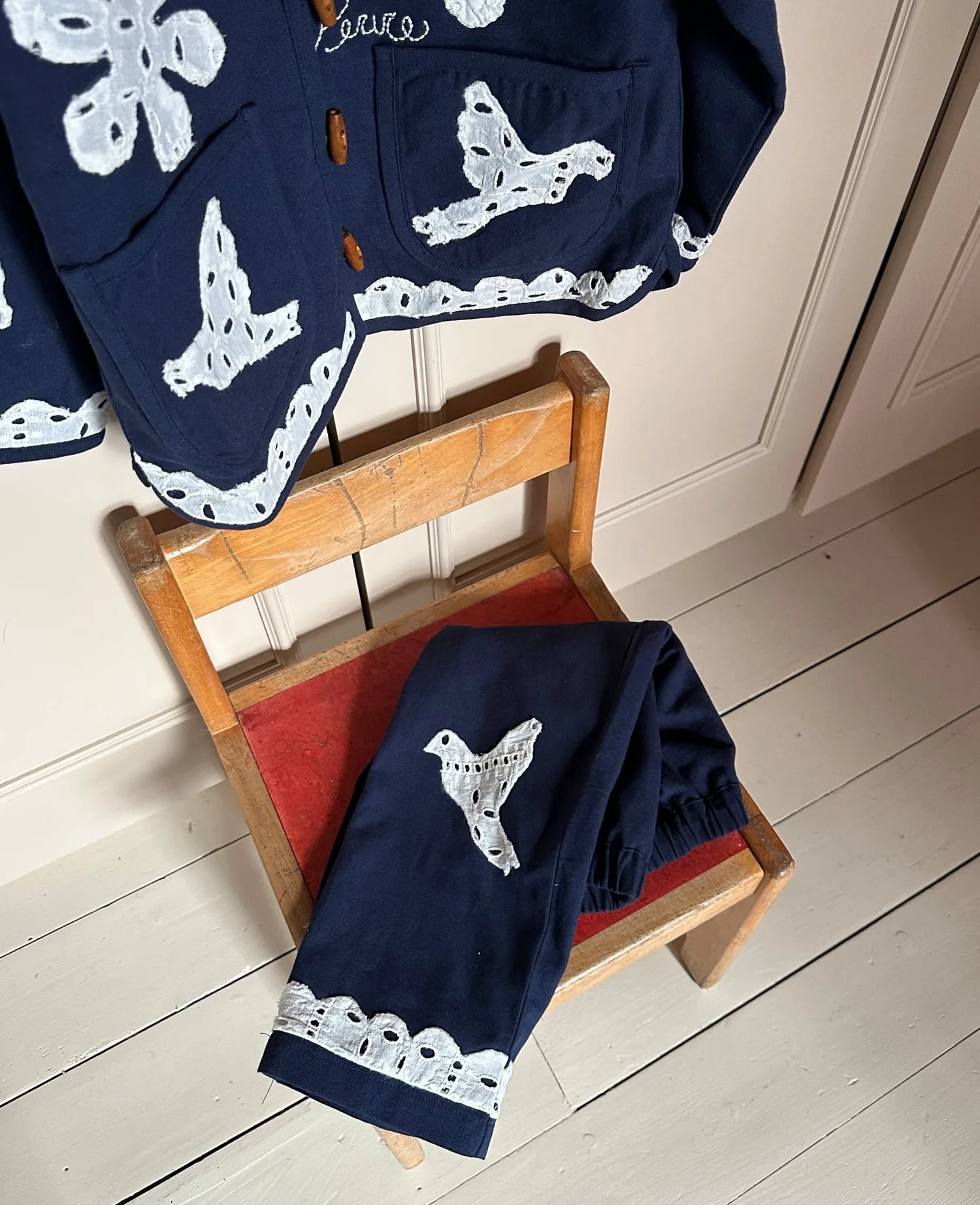Oda MINI Pants Navy Birds