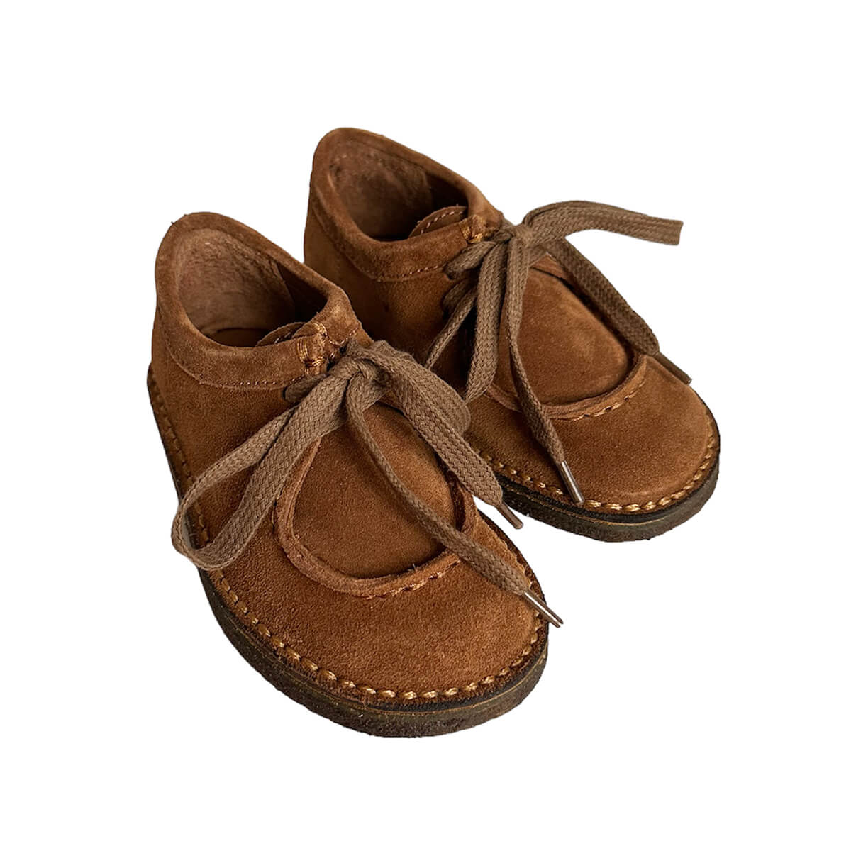 PèPè Dani Lace Up Shoes- Brown Suede