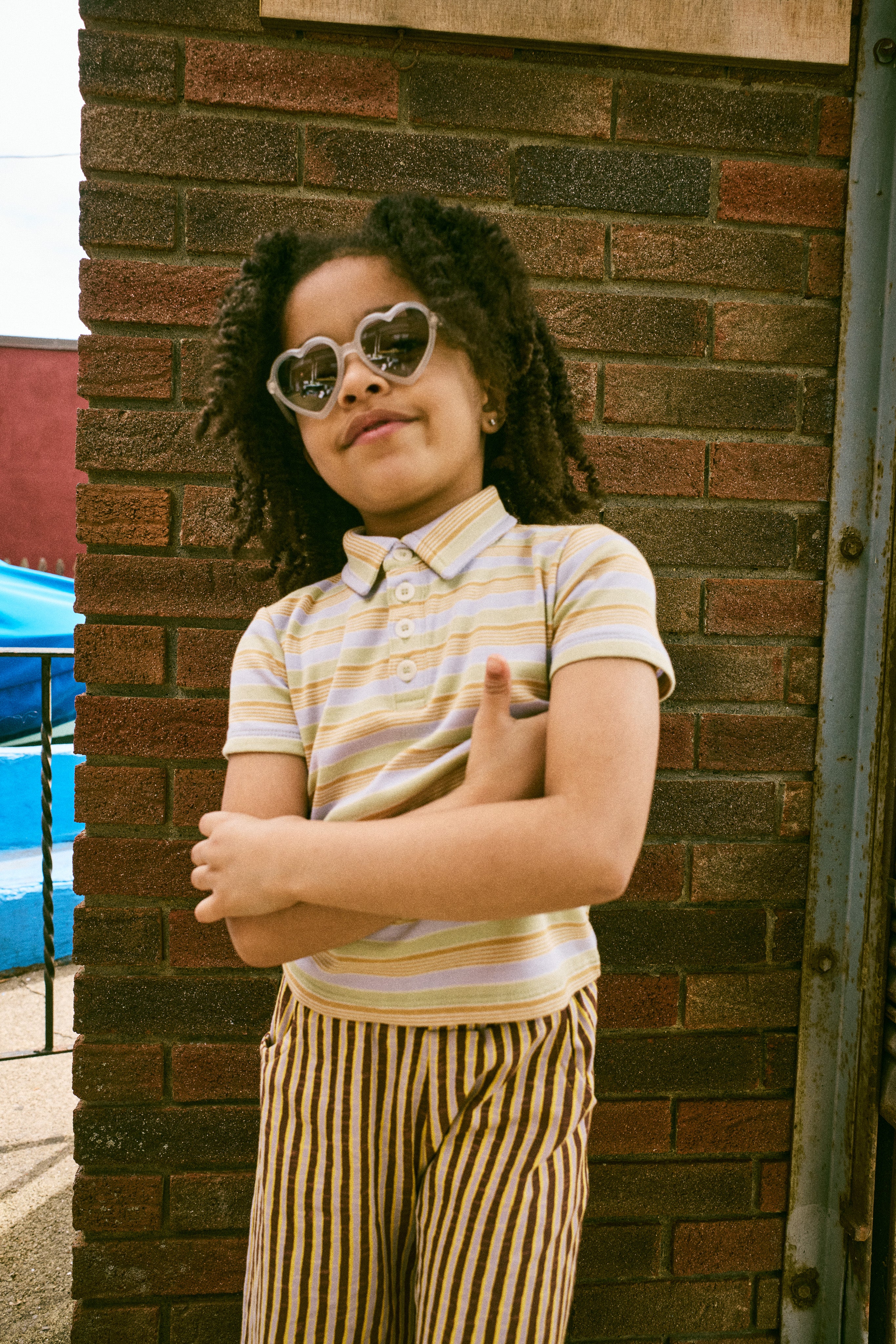 Short Sleeve Polo, Mist Avenue Stripe