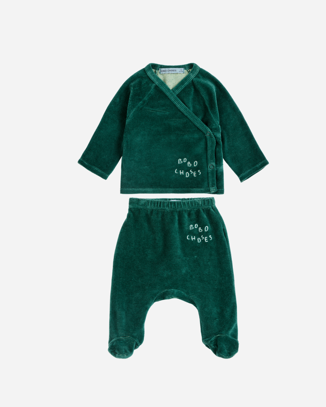 Bobo Choses Velvet Set, Green