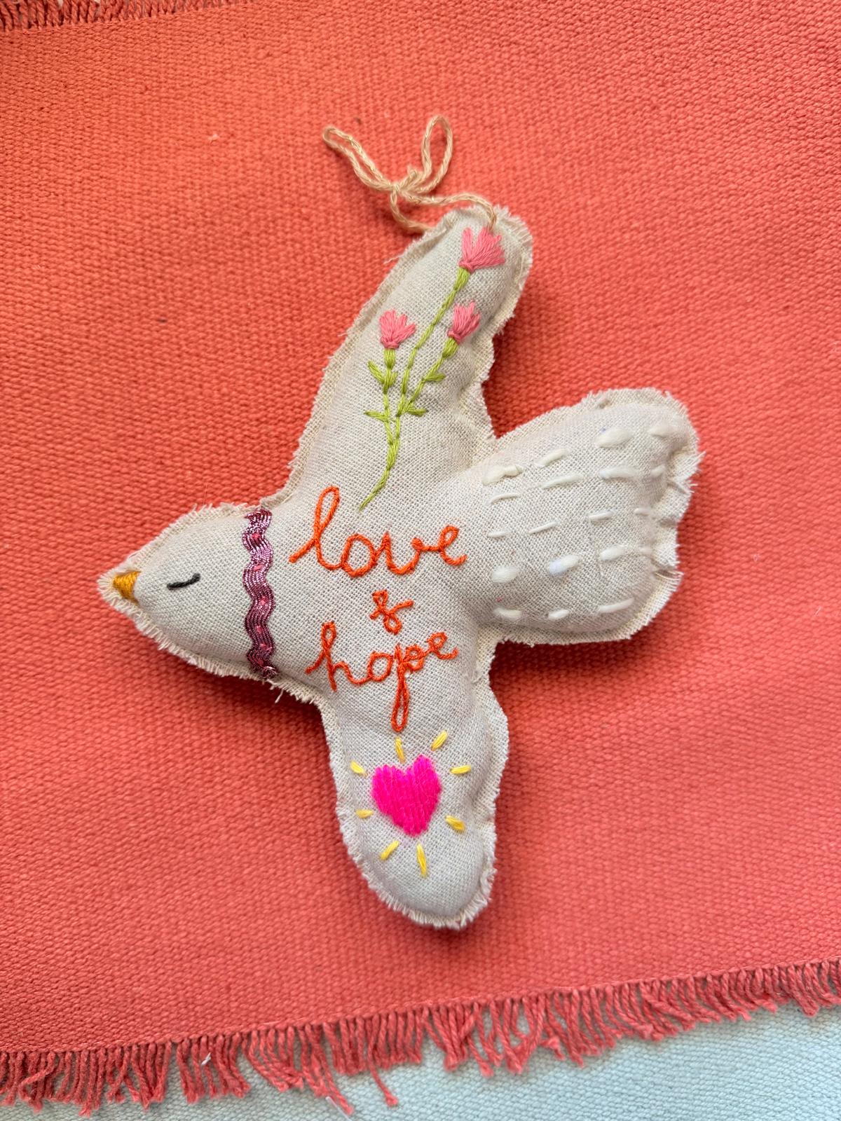 Embroidered Dove