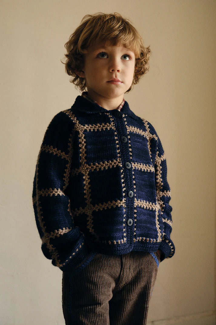 Ladder Square Cardigan, Ink