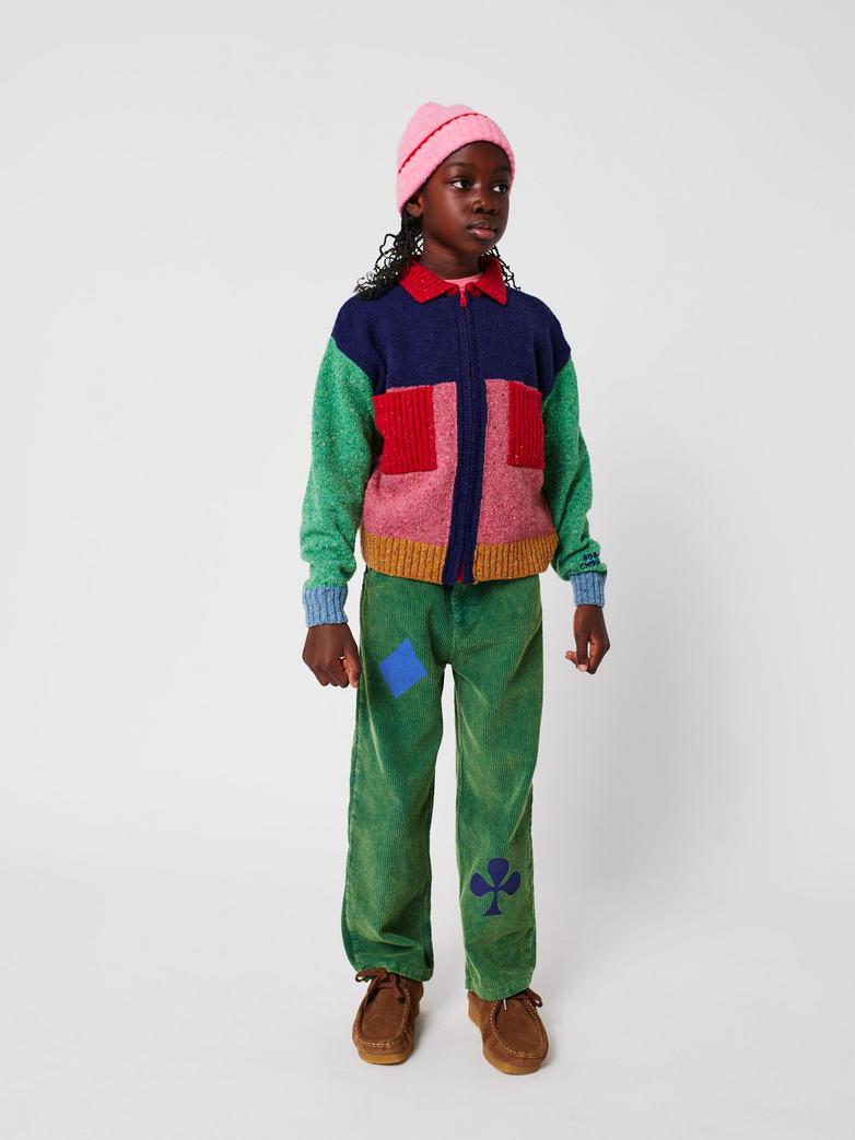 Color Block Cardigan, Pink