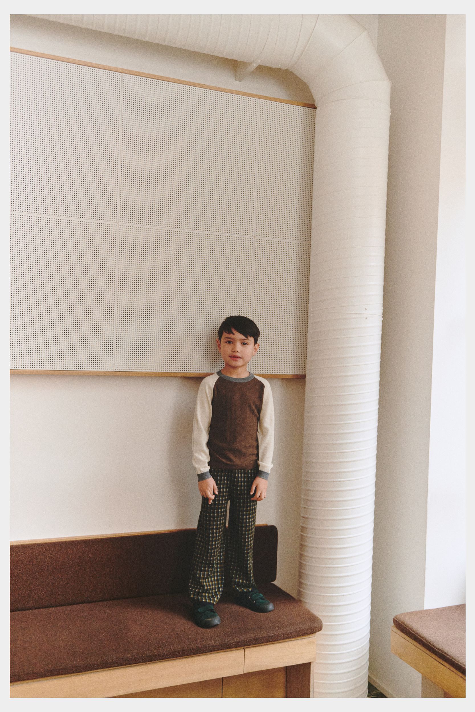 Knit Pants- Dark Navy Check