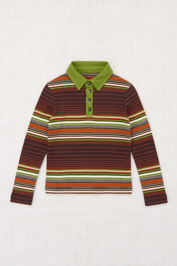 Long Sleeve Polo, Patio Stripe