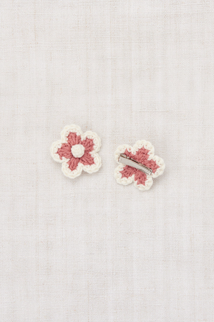 Medium Flower Clip Set, Rosewood