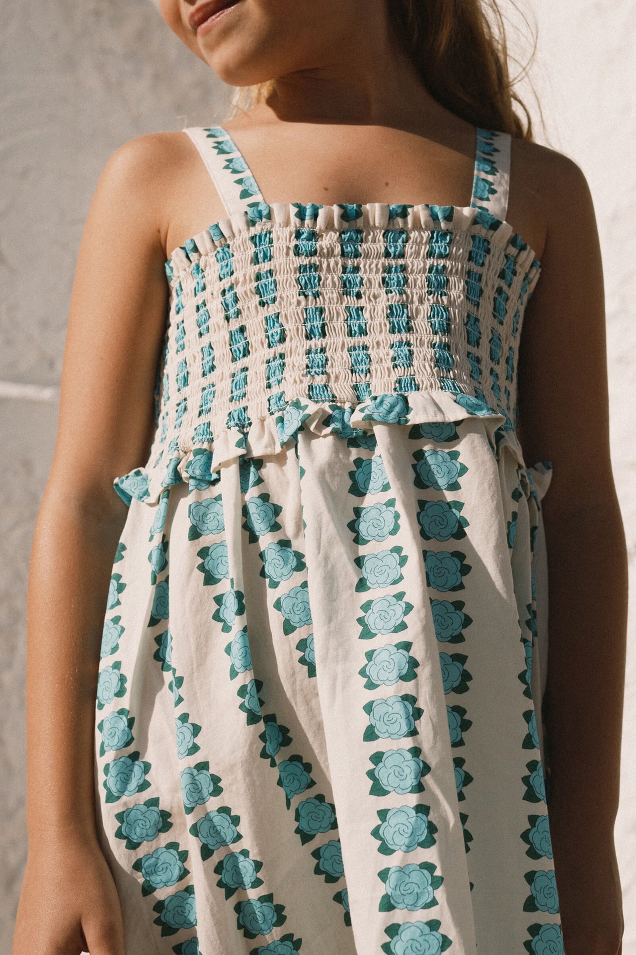 Blue Flowers Strap Dress