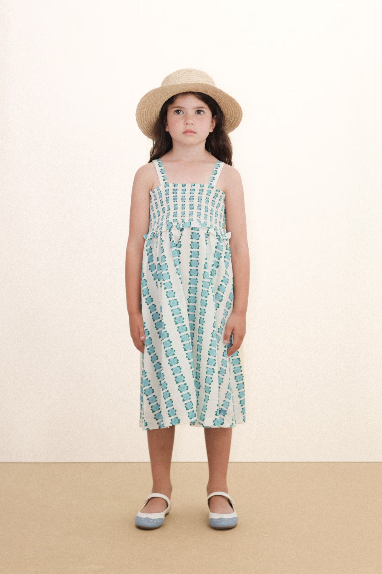 Blue Flowers Strap Dress