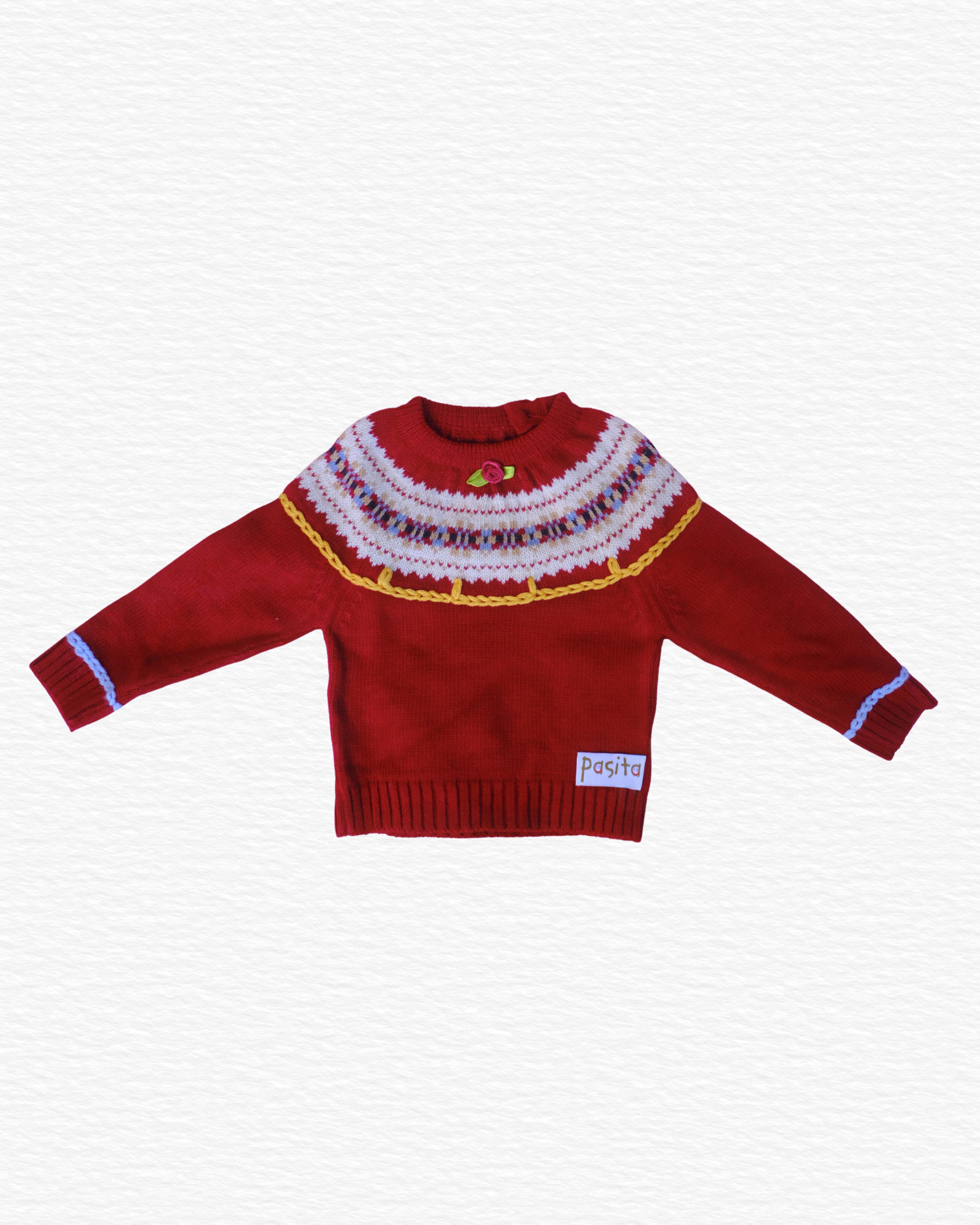 Greca Sweater, Maroon