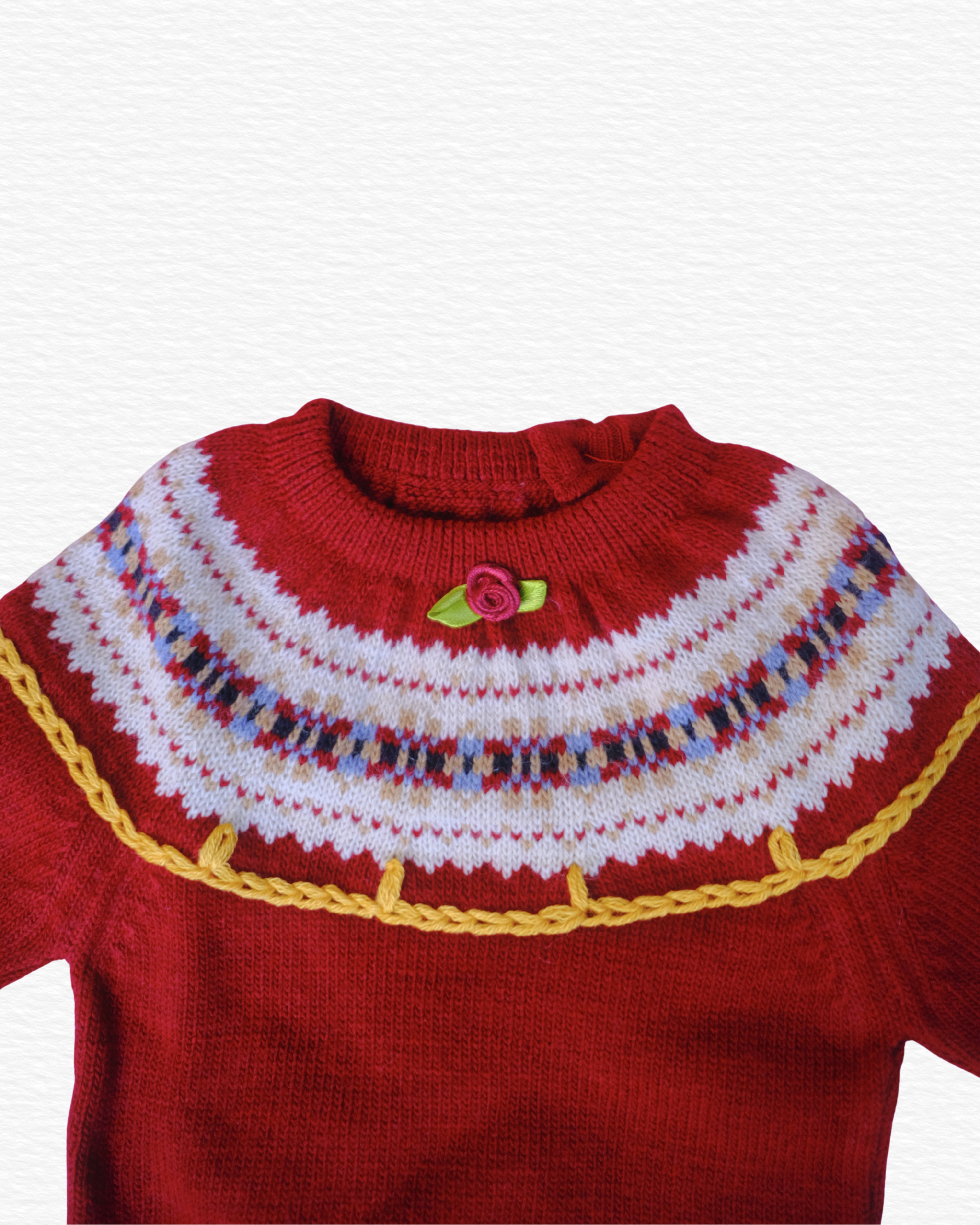 Greca Sweater, Maroon