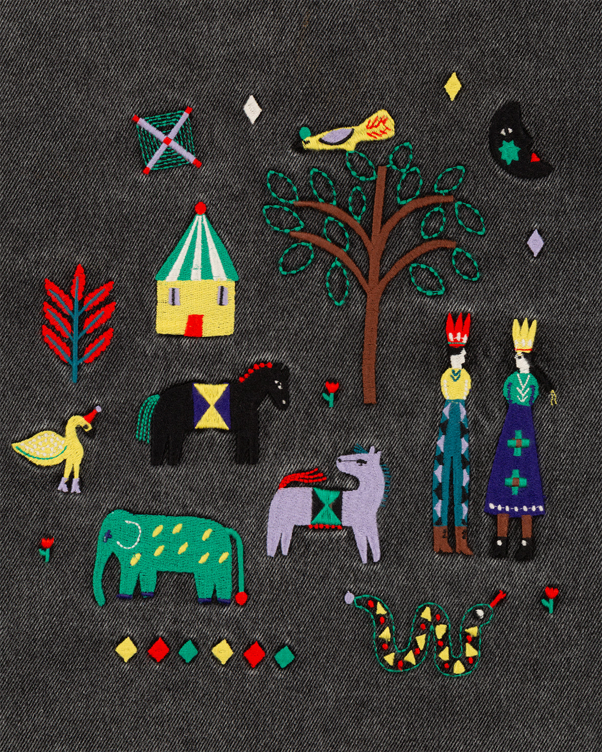 Kids Grey Denim Jacket x Julie Daleyden - ALEGRIA COLLECTION