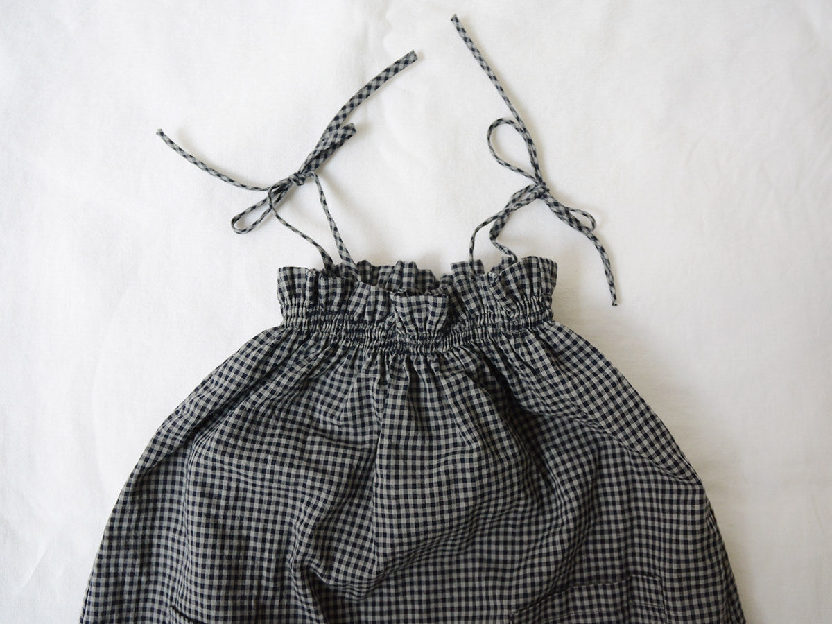 Overall Cleo- Charcoal Gingham Check