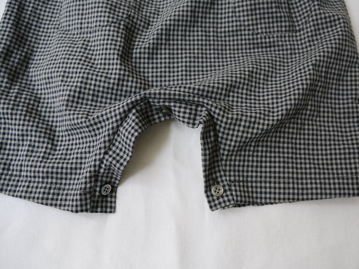 Overall Cleo- Charcoal Gingham Check