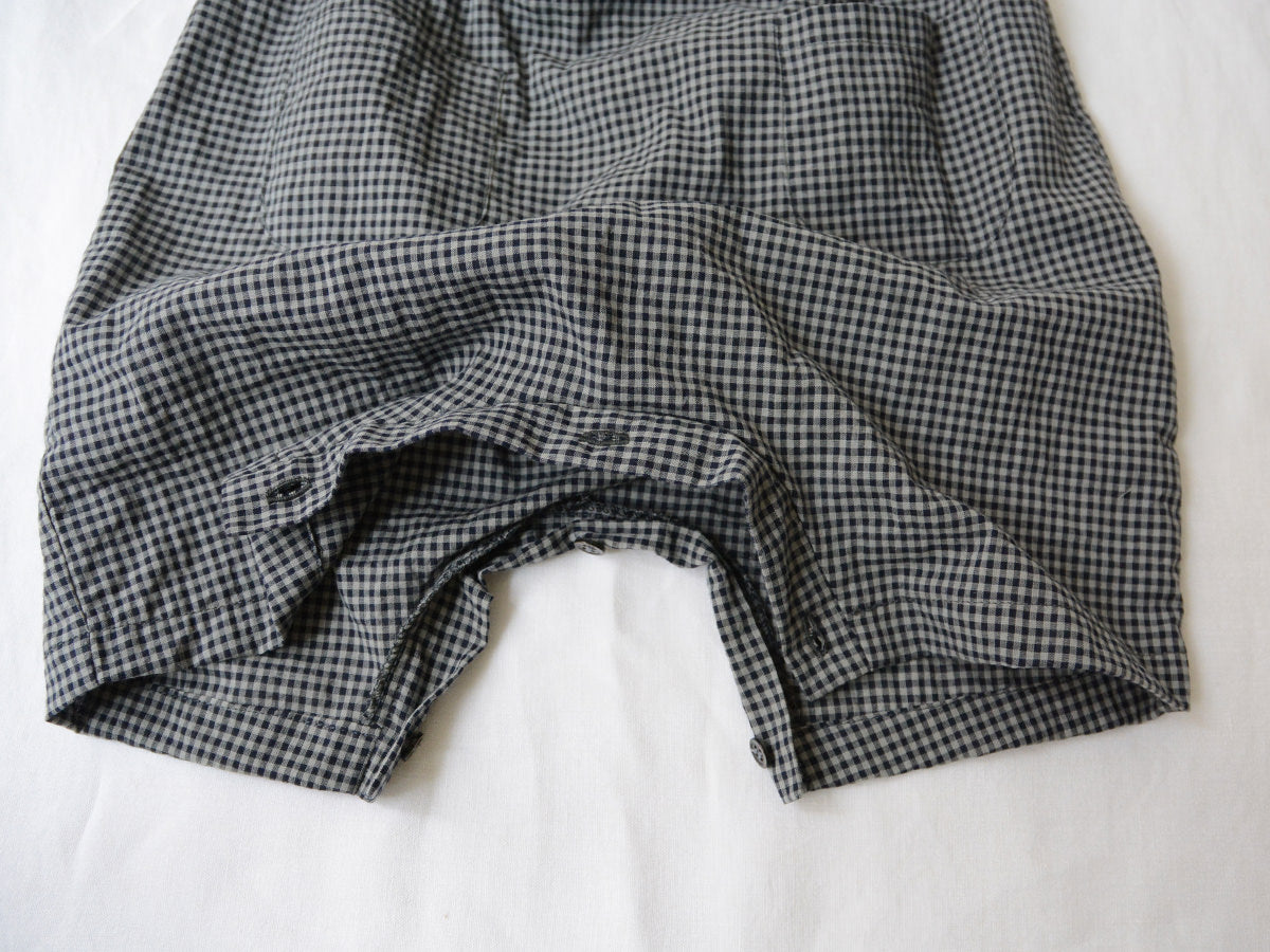 Overall Cleo- Charcoal Gingham Check