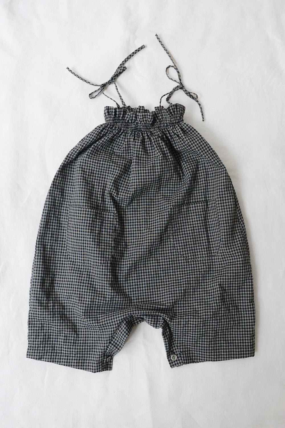 אוברול קליאו- Charcoal Gingham Check