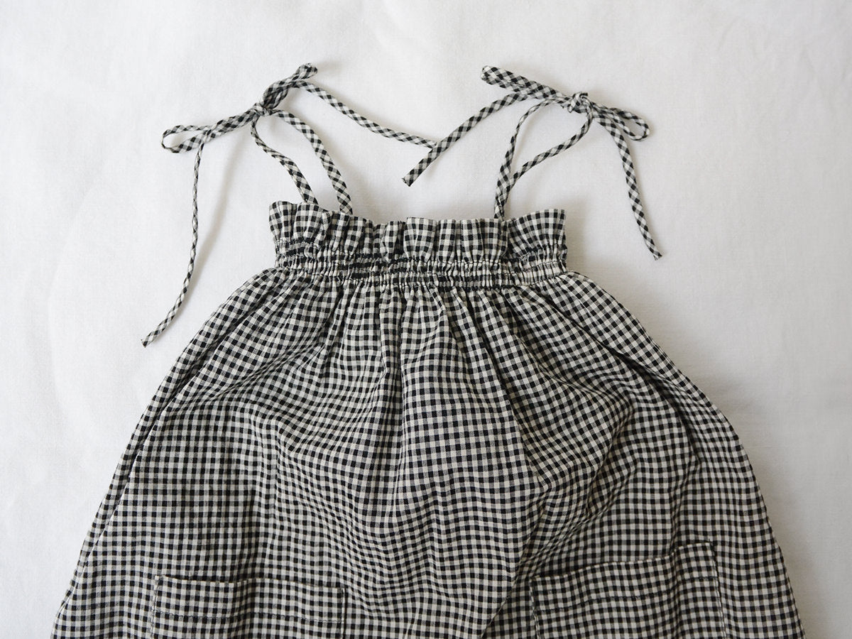 Overall Cleo- Grey Gingham Check