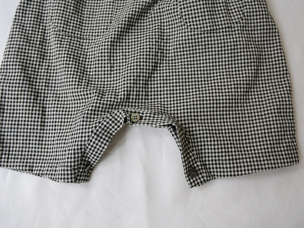 Overall Cleo- Grey Gingham Check