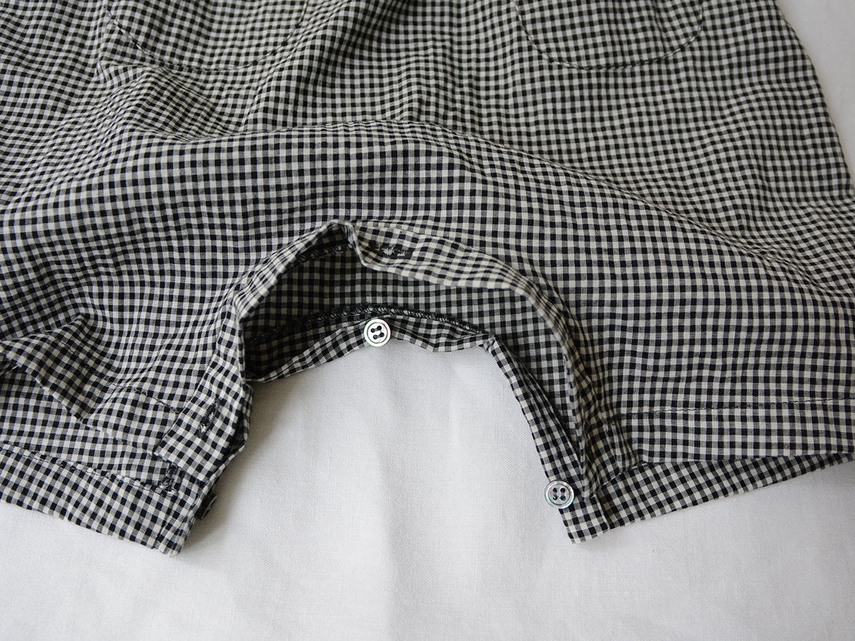 Overall Cleo- Grey Gingham Check