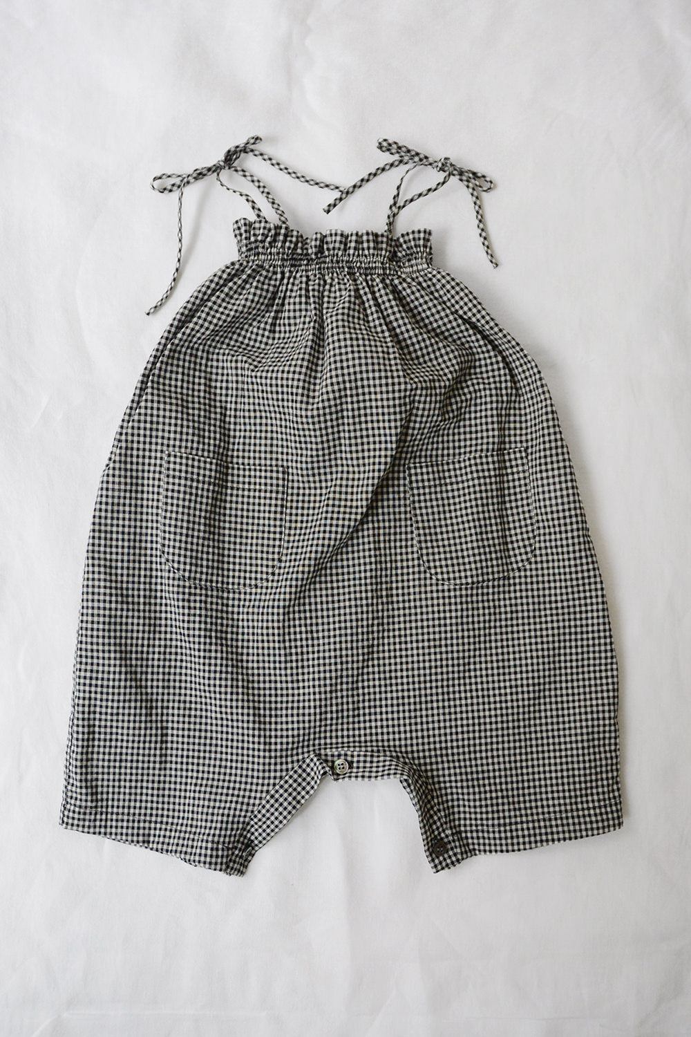 Overall Cleo- Grey Gingham Check