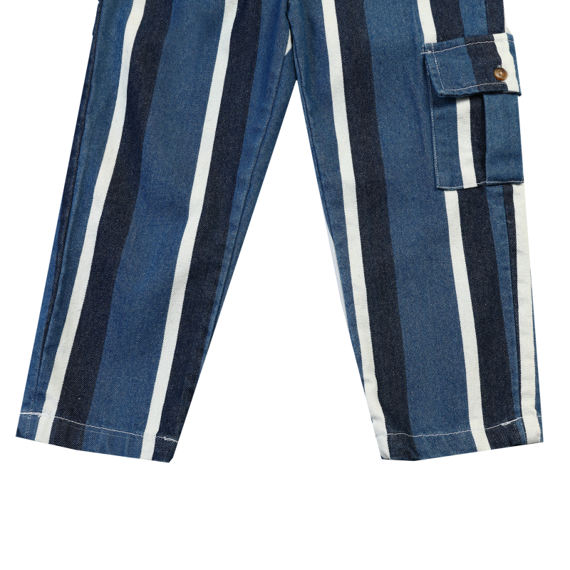 Theoule Trousers | Vintage Blue - White Striped