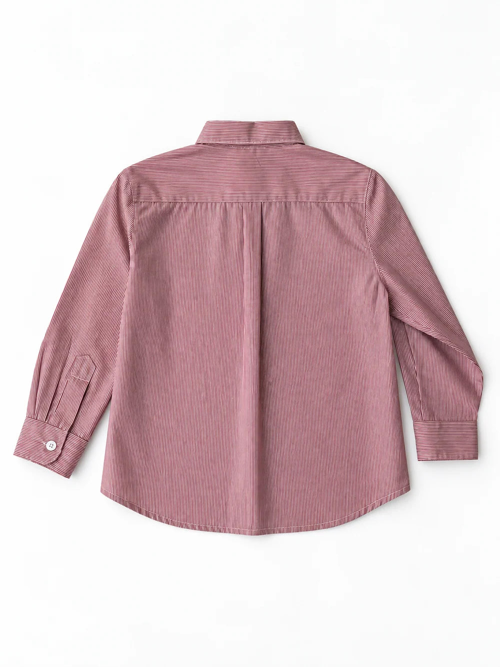 Button-up Shirt - Bordeaux & Cream Stripe-5