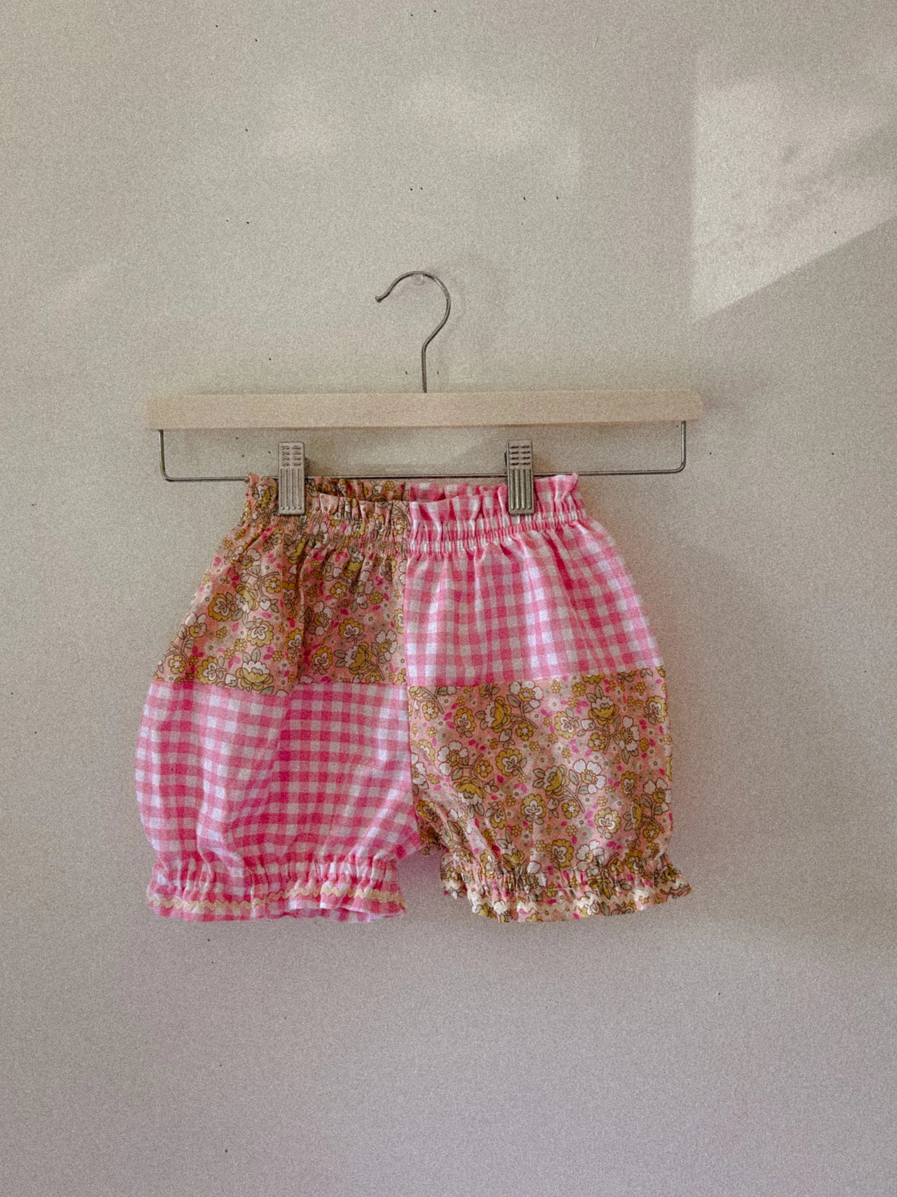 Ballet Shortie in Pink Check + Sherbert