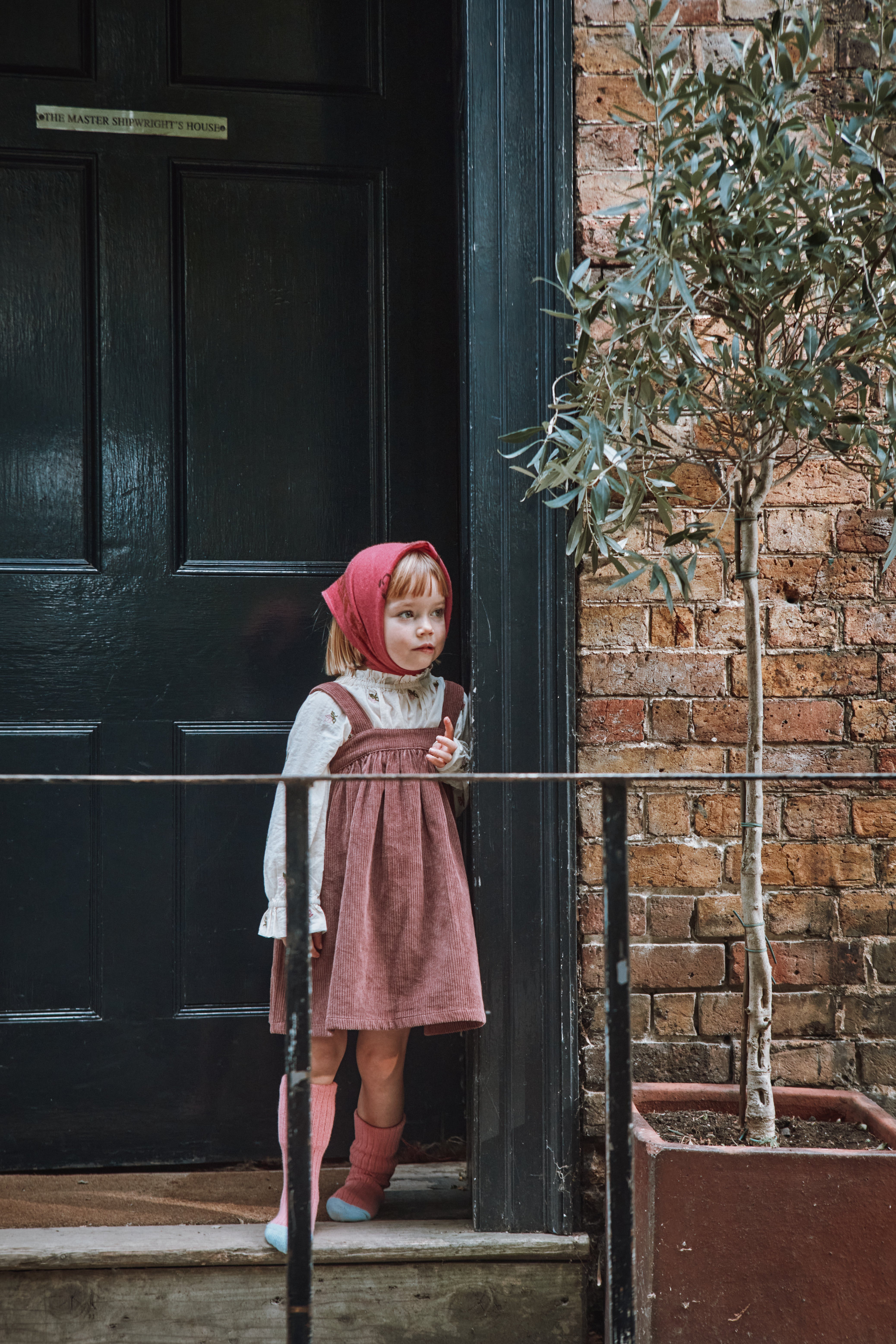 Purplish corduroy strapless dress